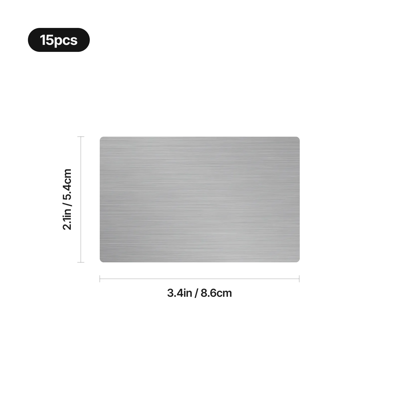 0.02" Stainless Steel Metal Business Cards (15pcs) - Image 3