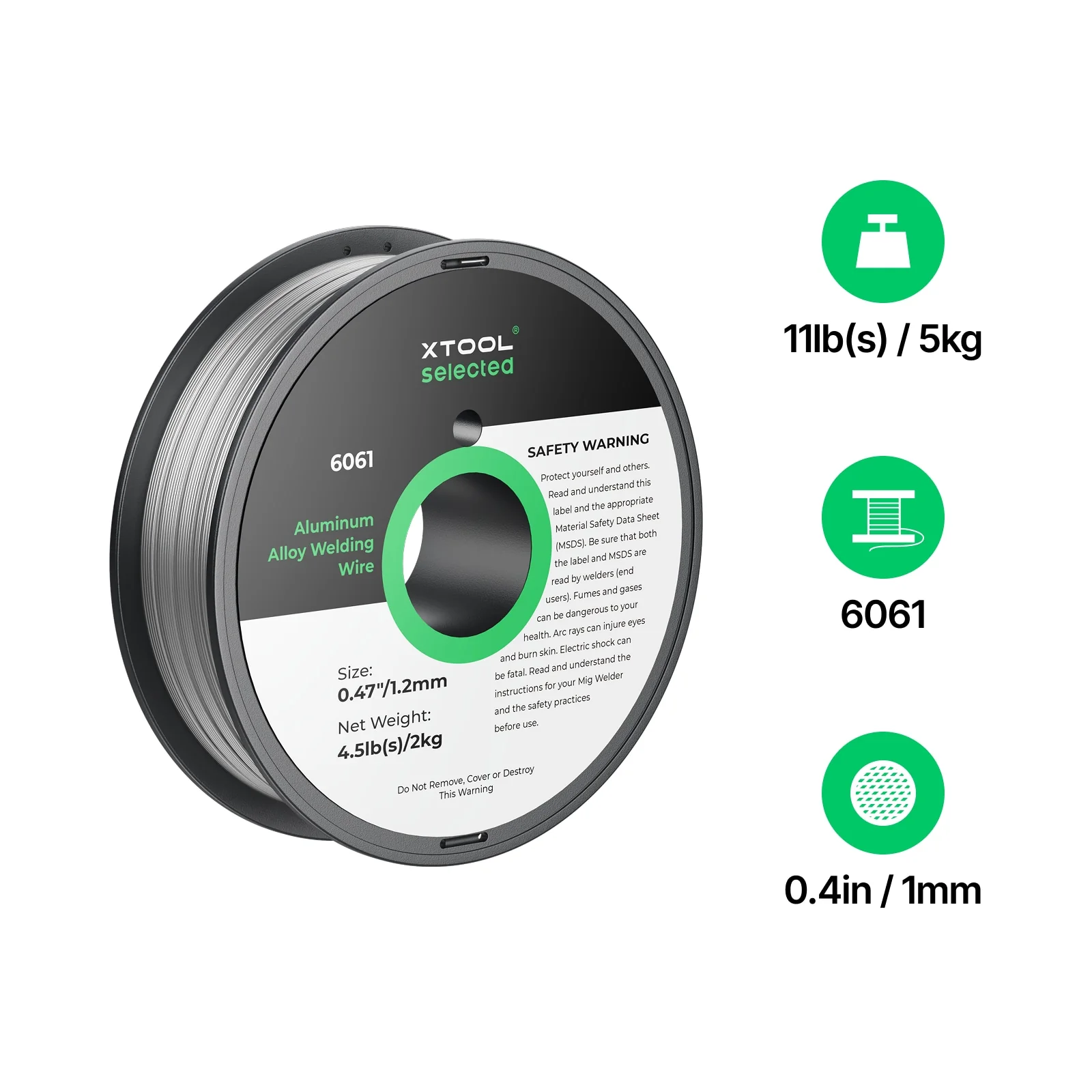 0.047“ 6061 Aluminum Alloy Welding Wire 4.5 lb Spool (2kg) - Image 3