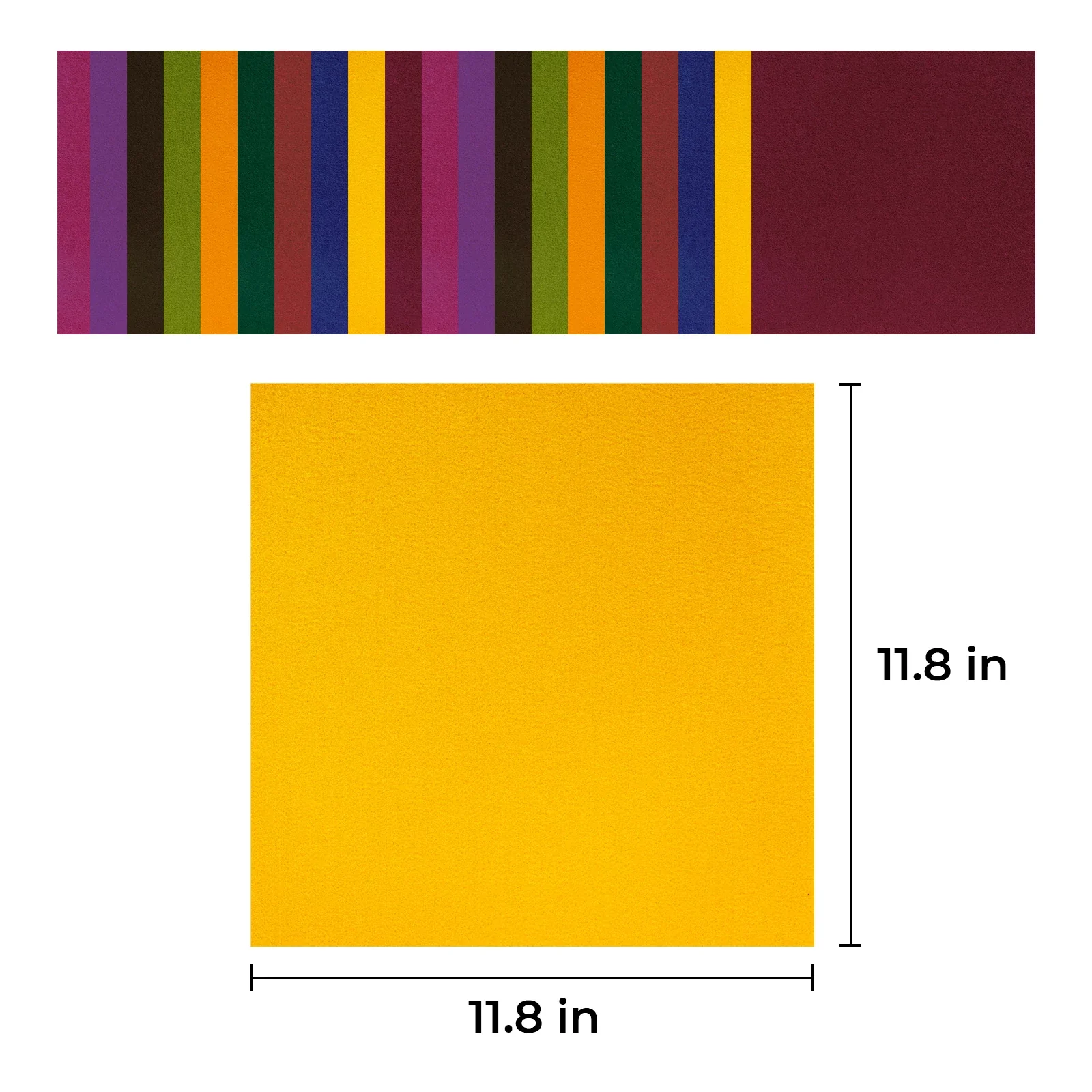 1/25" 10-Color Felt Fabric Squares (20 pcs) - Image 4