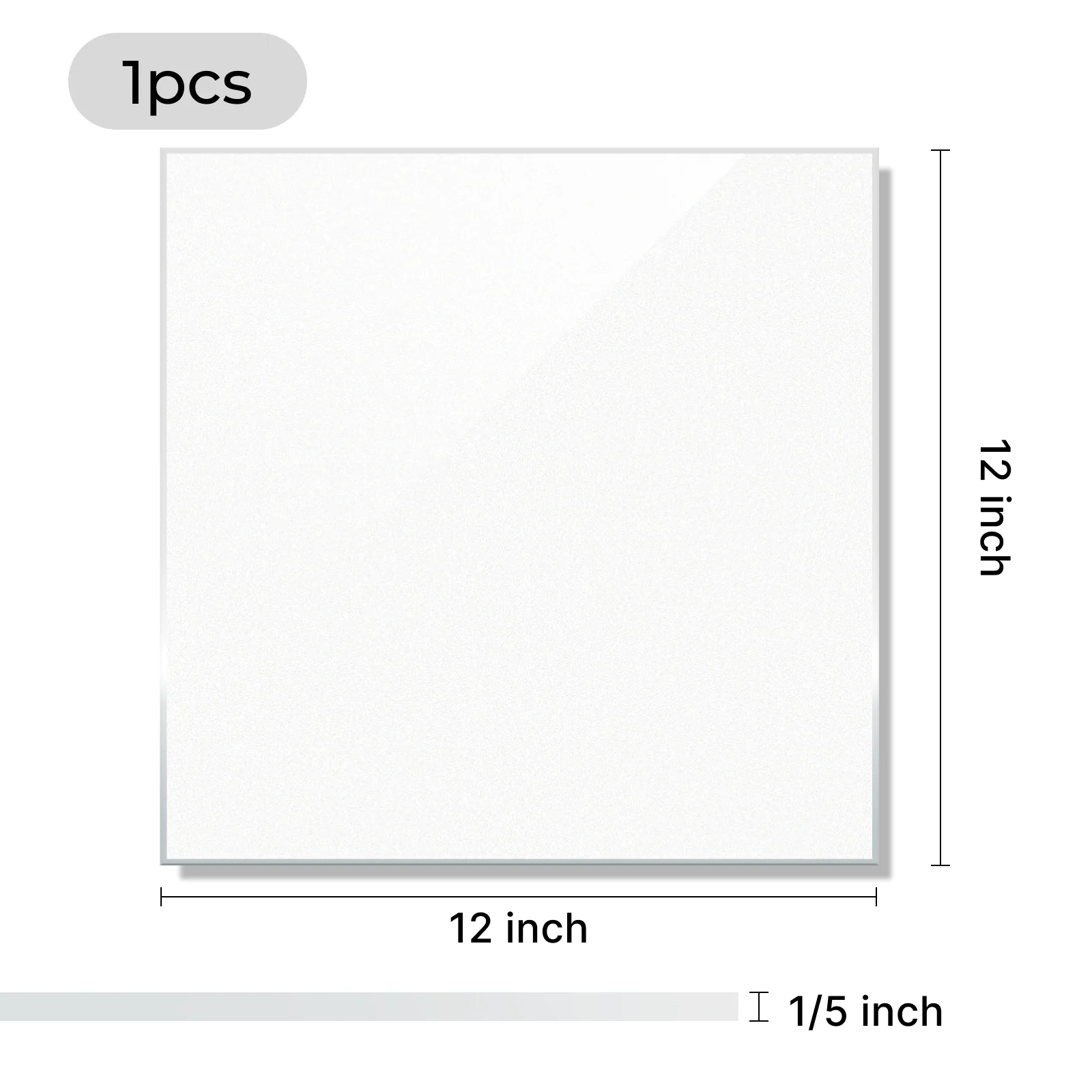 13/64" Clear Frosted Acrylic (1pcs) - Image 2