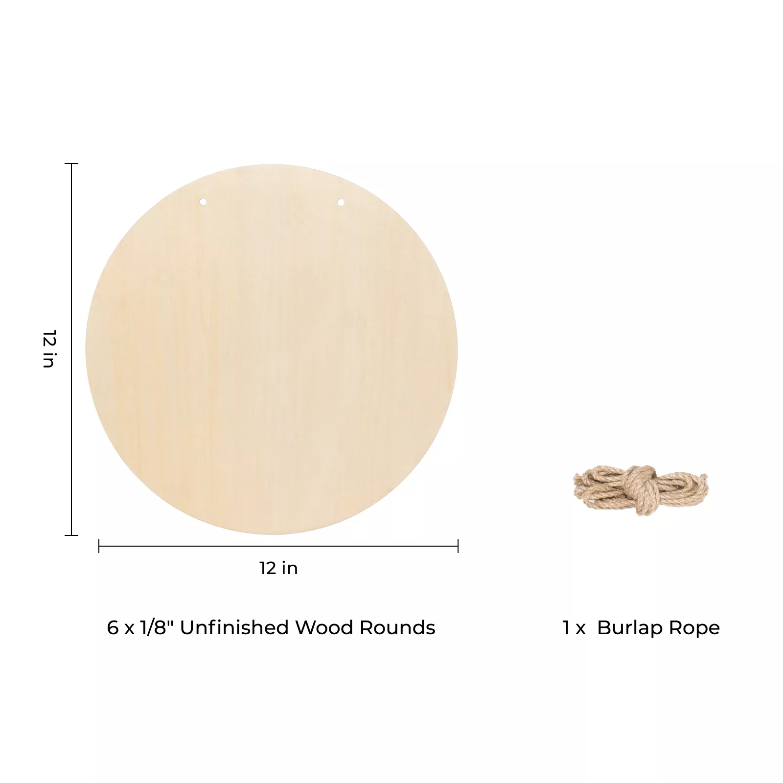 1/8" Unfinished Basswood Rounds (6pcs) - Image 3