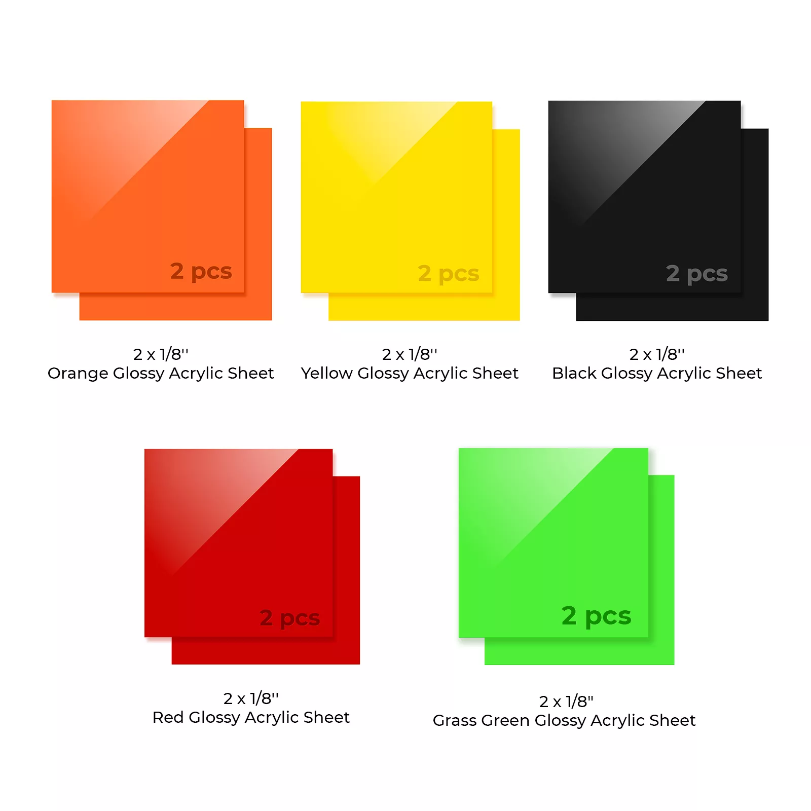 1/8" Acrylic Sheets Trial Kit for Diode Laser Cutting (10pcs) - Image 3