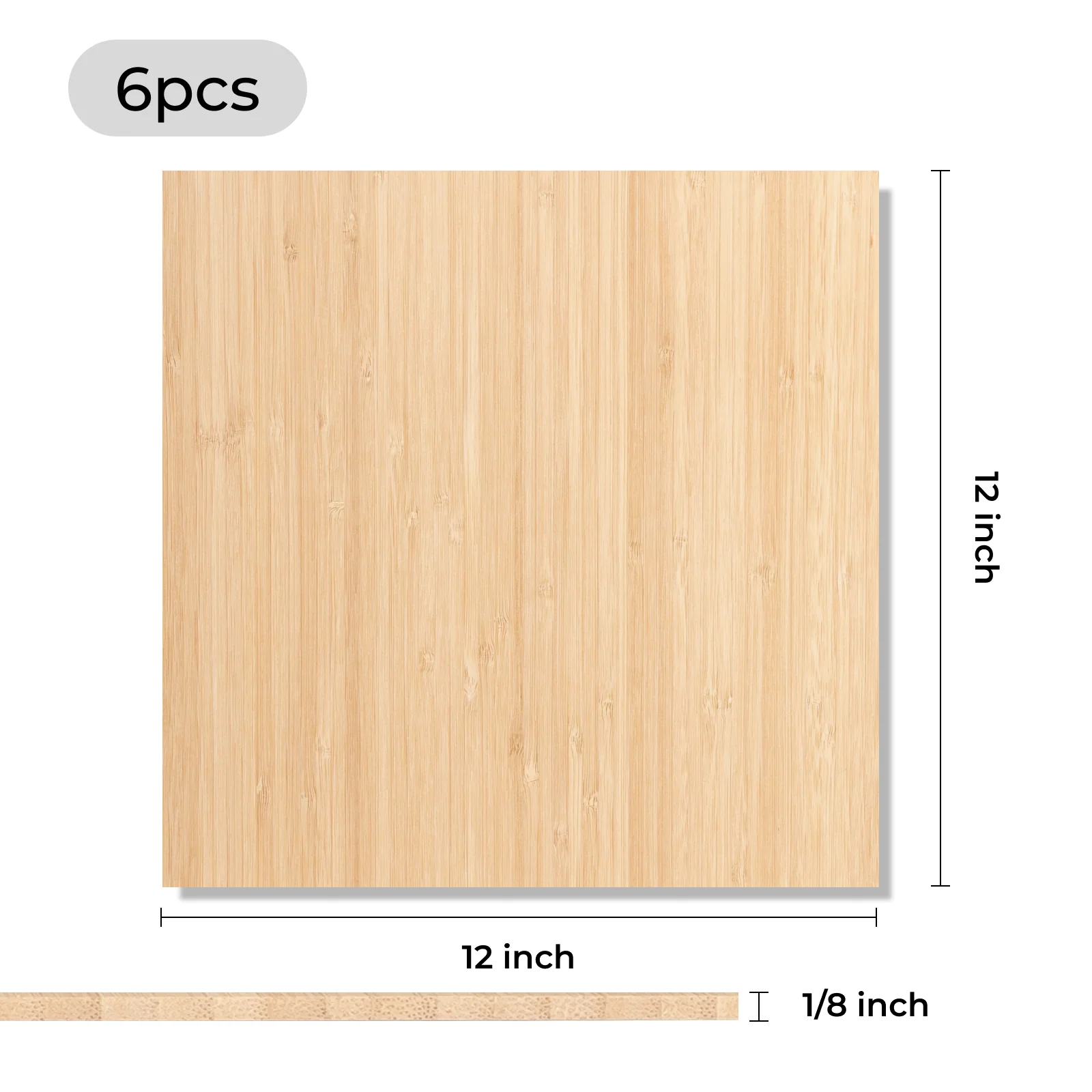 1/8" Bamboo Board (6pcs) - Image 3