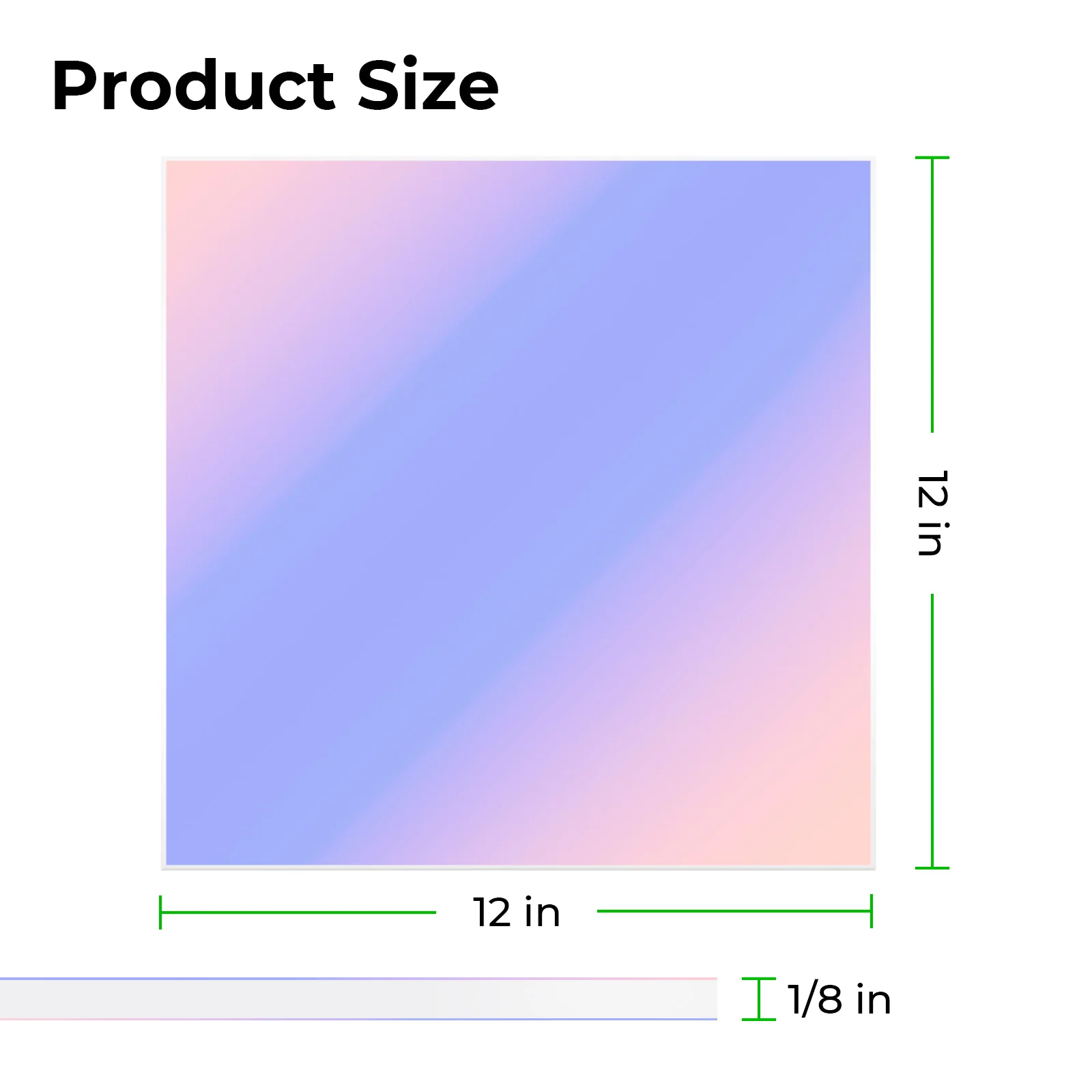 1/8" Clear Iridescent Acrylic Plexiglass Sheet (3pcs) - Image 19