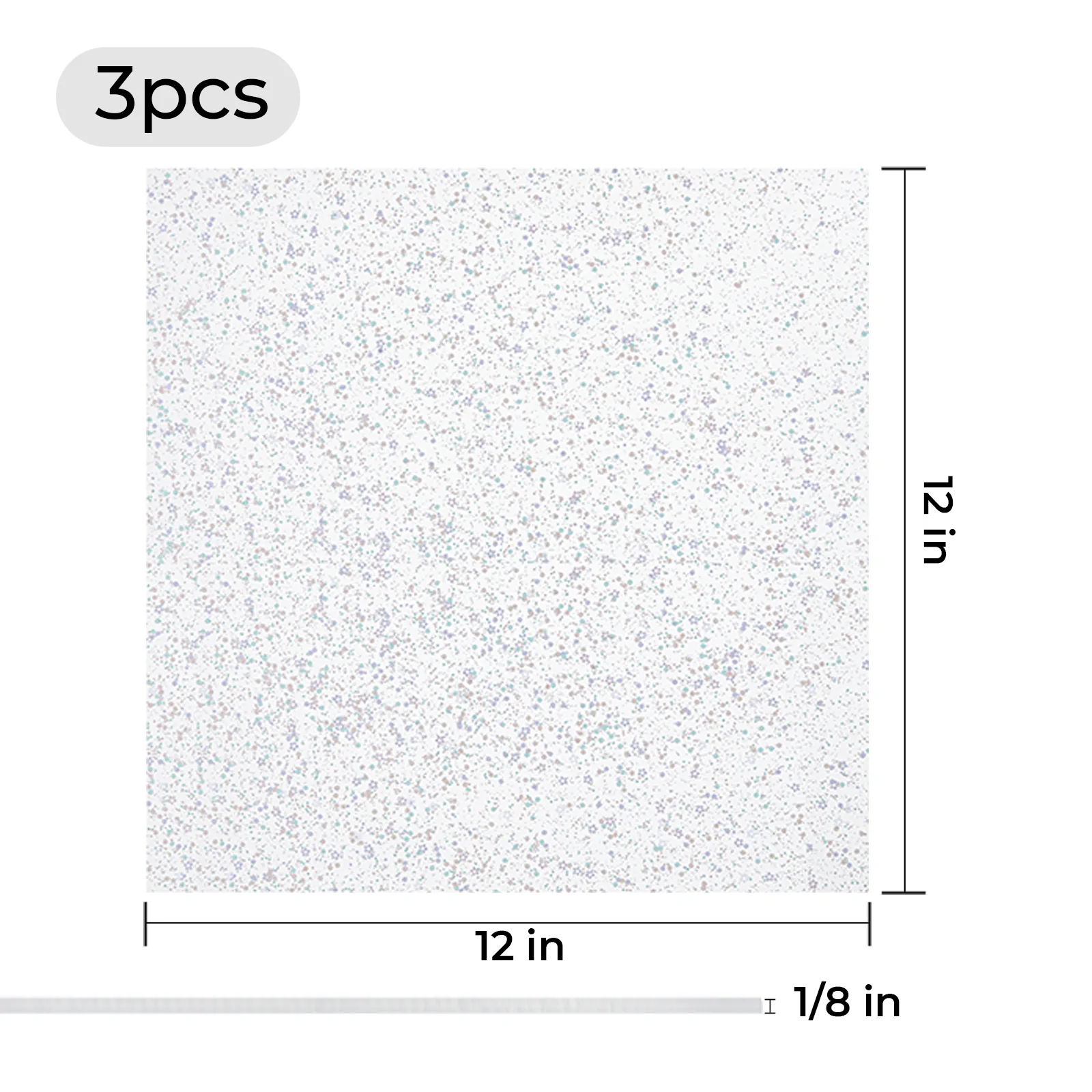 1/8" Flowers Purple Green Glitter Dots Acrylic Sheet Plexiglass (3pcs) - Image 4