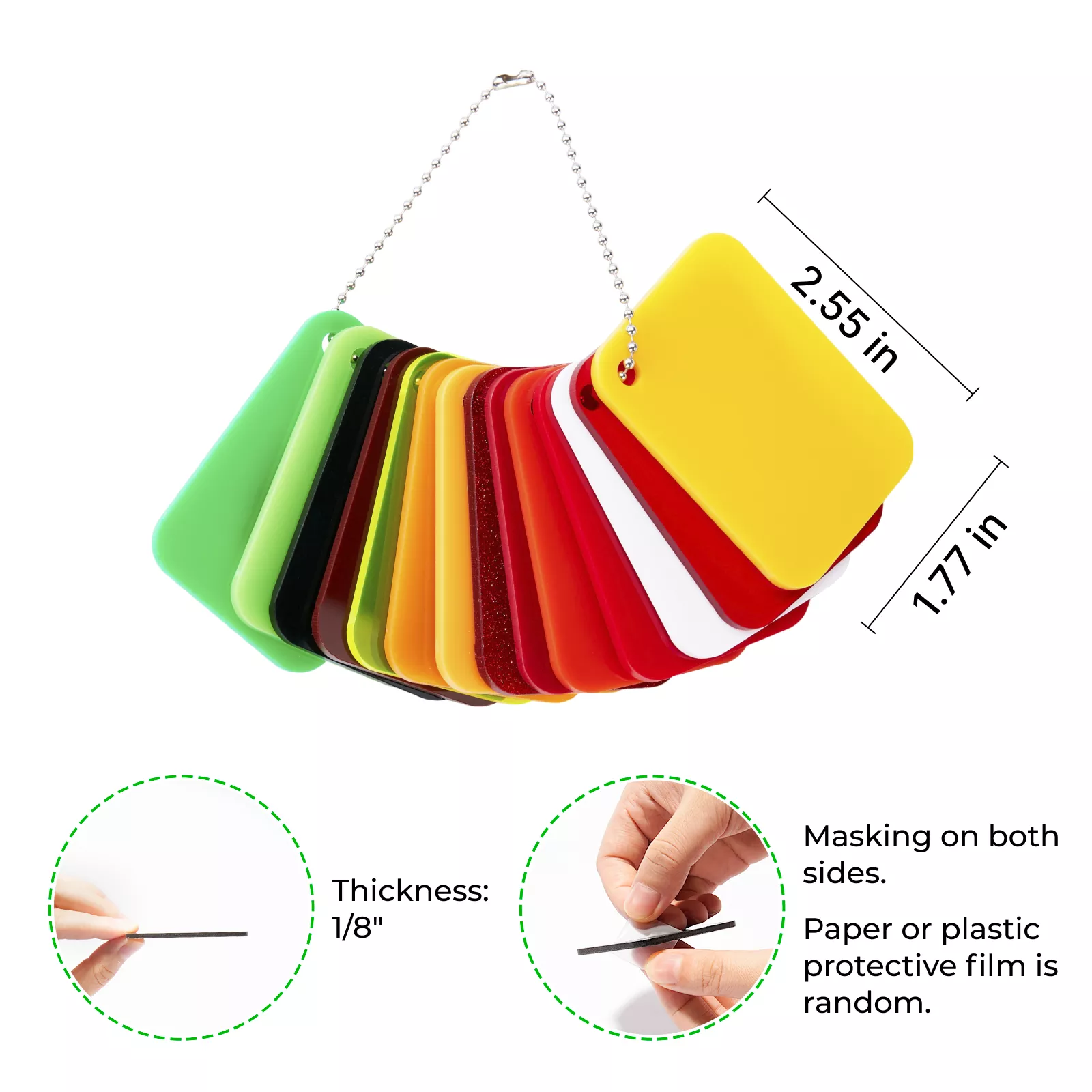 1/8" Diode Laser Cutting Acrylic Sample Set (14pcs) - Image 3