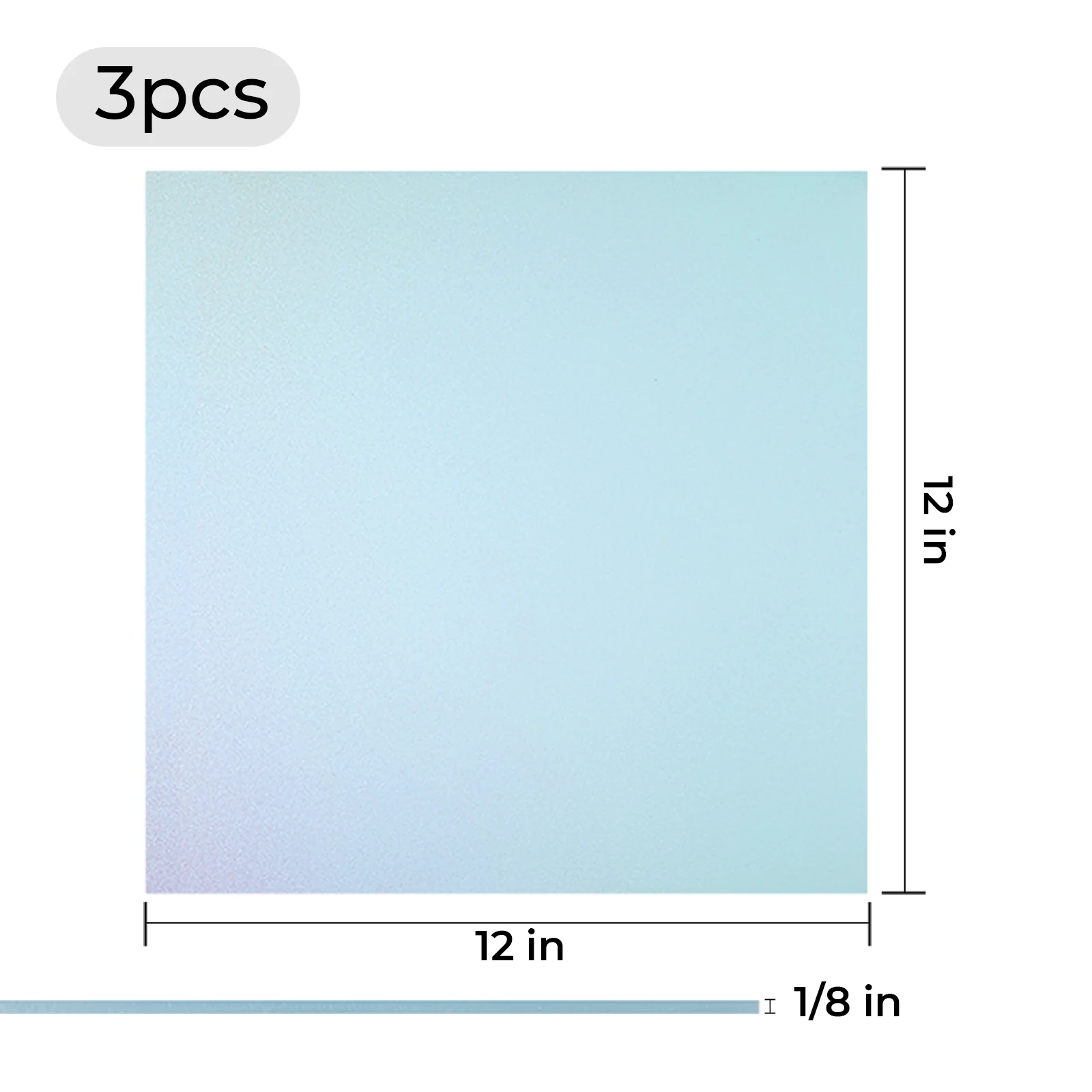 1/8" Pearlescent Glitter Acrylic Plexiglass Sheet (3pcs) - Image 3