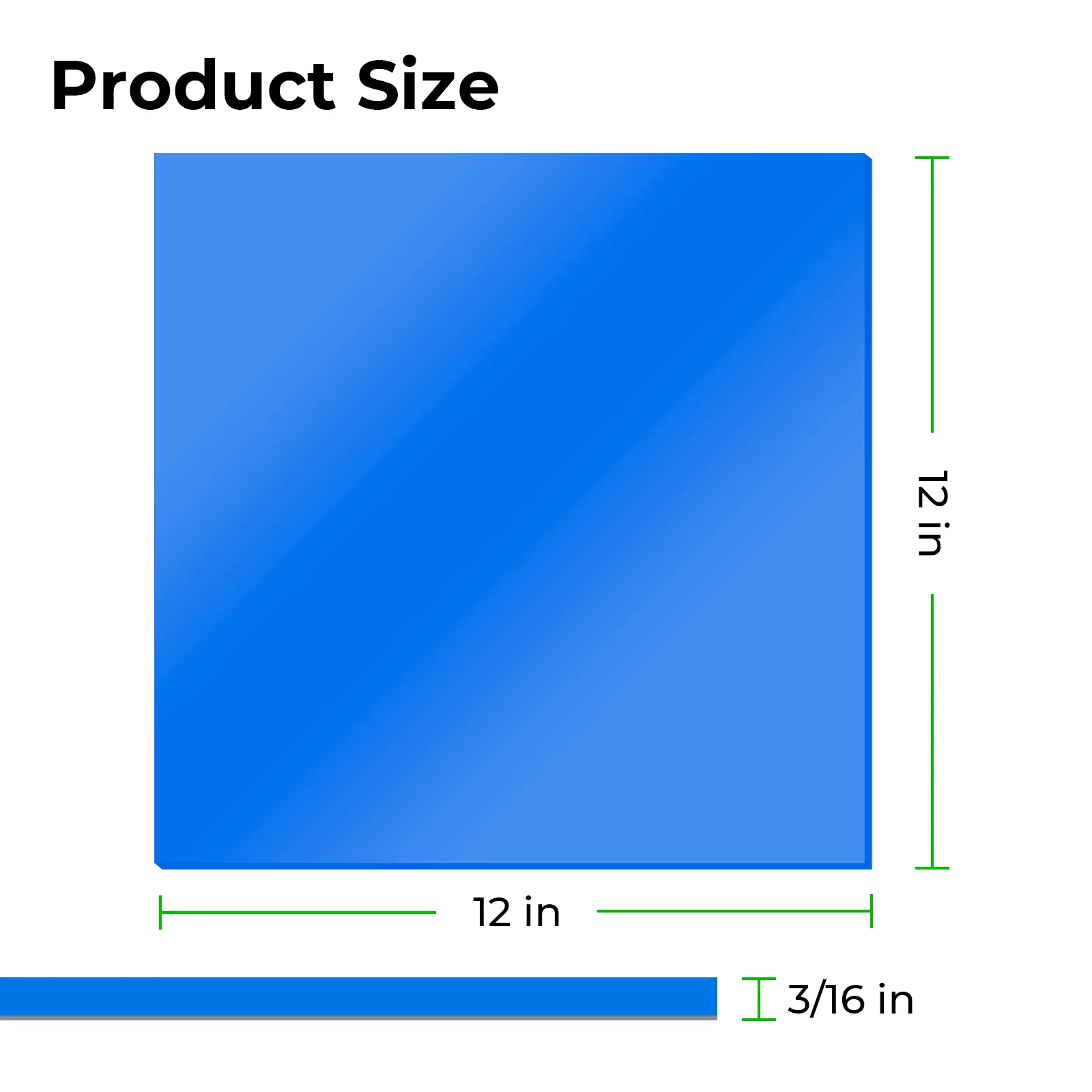 1/8" Light Blue Mirror Acrylic Sheet Plexiglass (5pcs) - Image 3