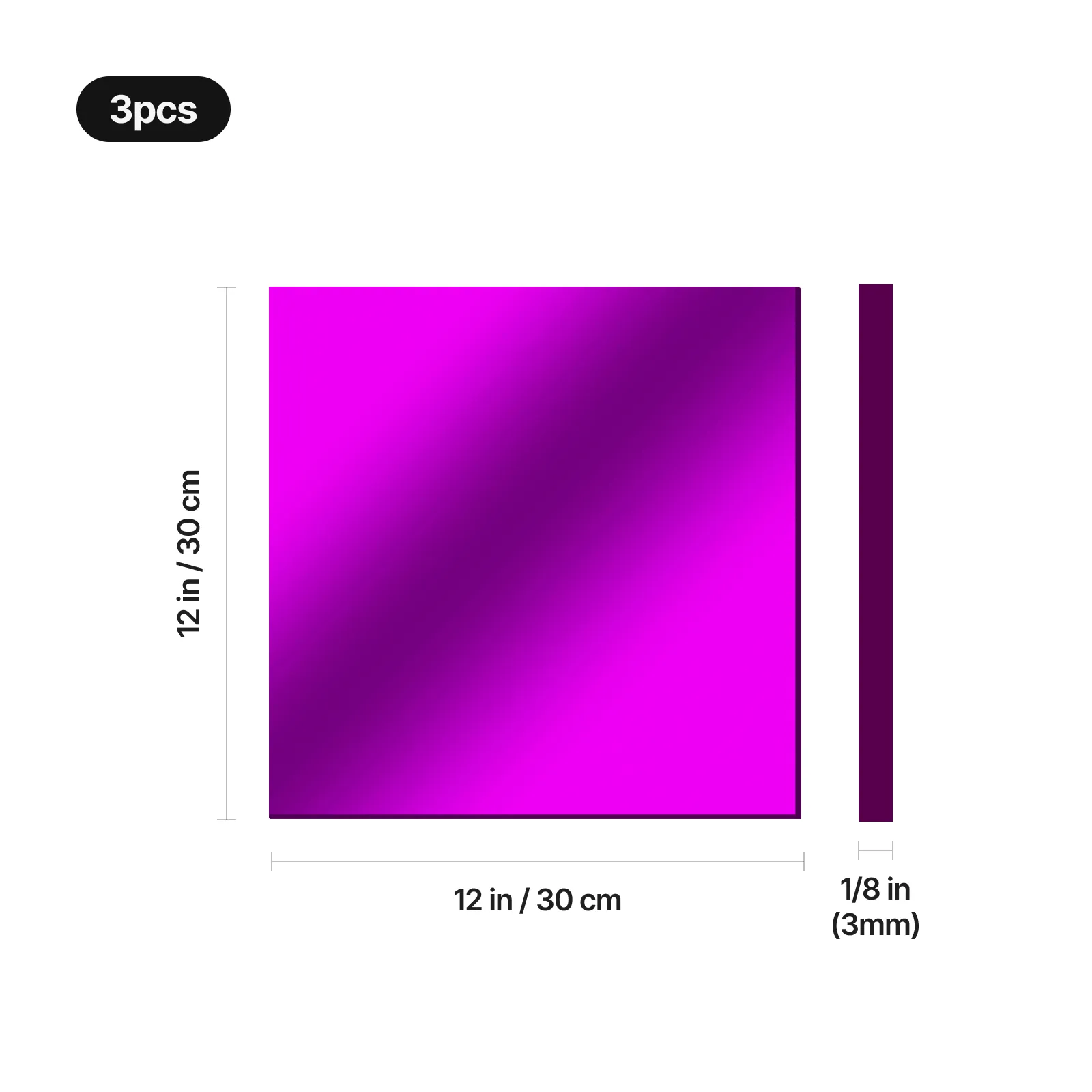1/8" Mirror Acrylic Plexiglass Sheet - Image 14