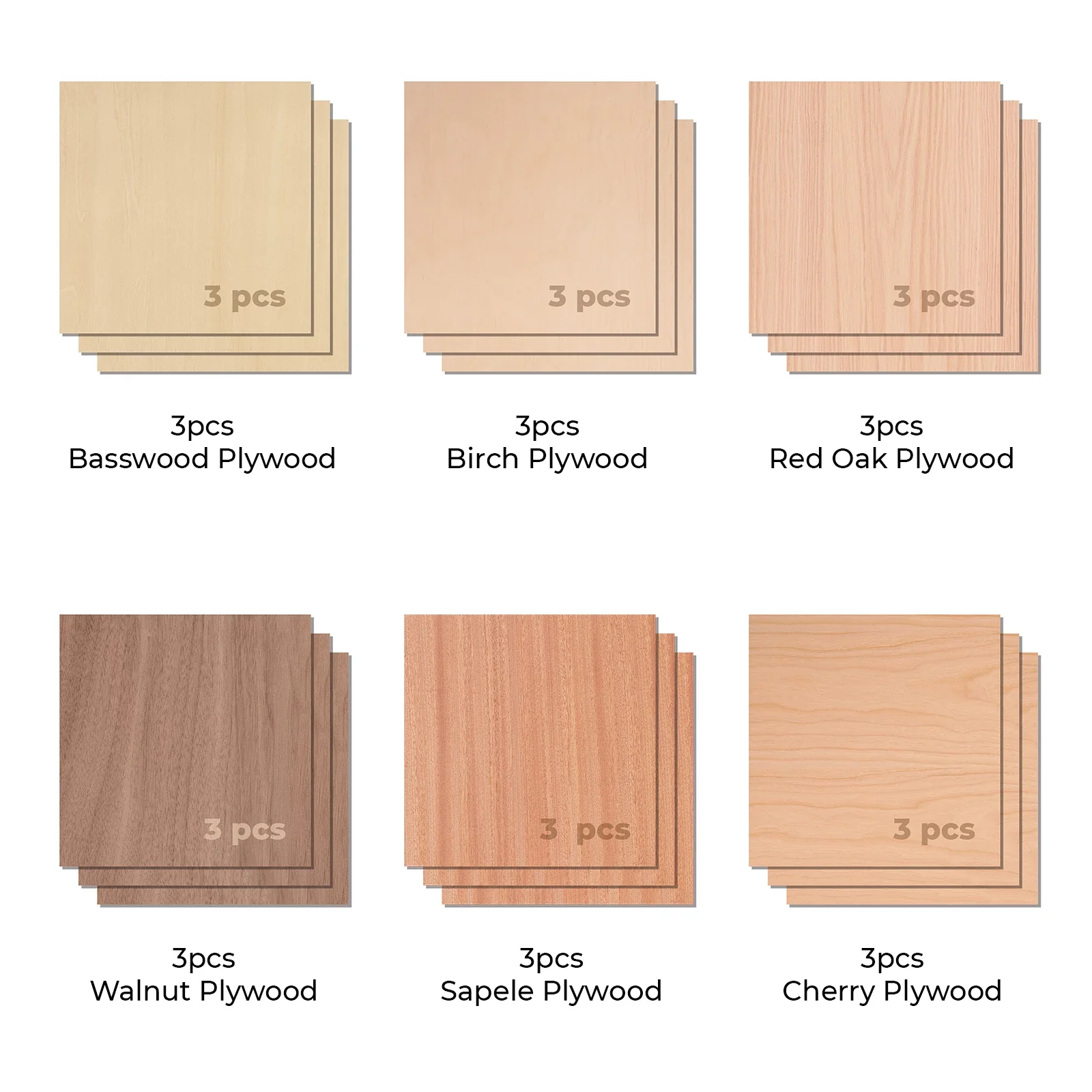 1/8" Plywood Sheets Trial Kit (18pcs) - Image 3