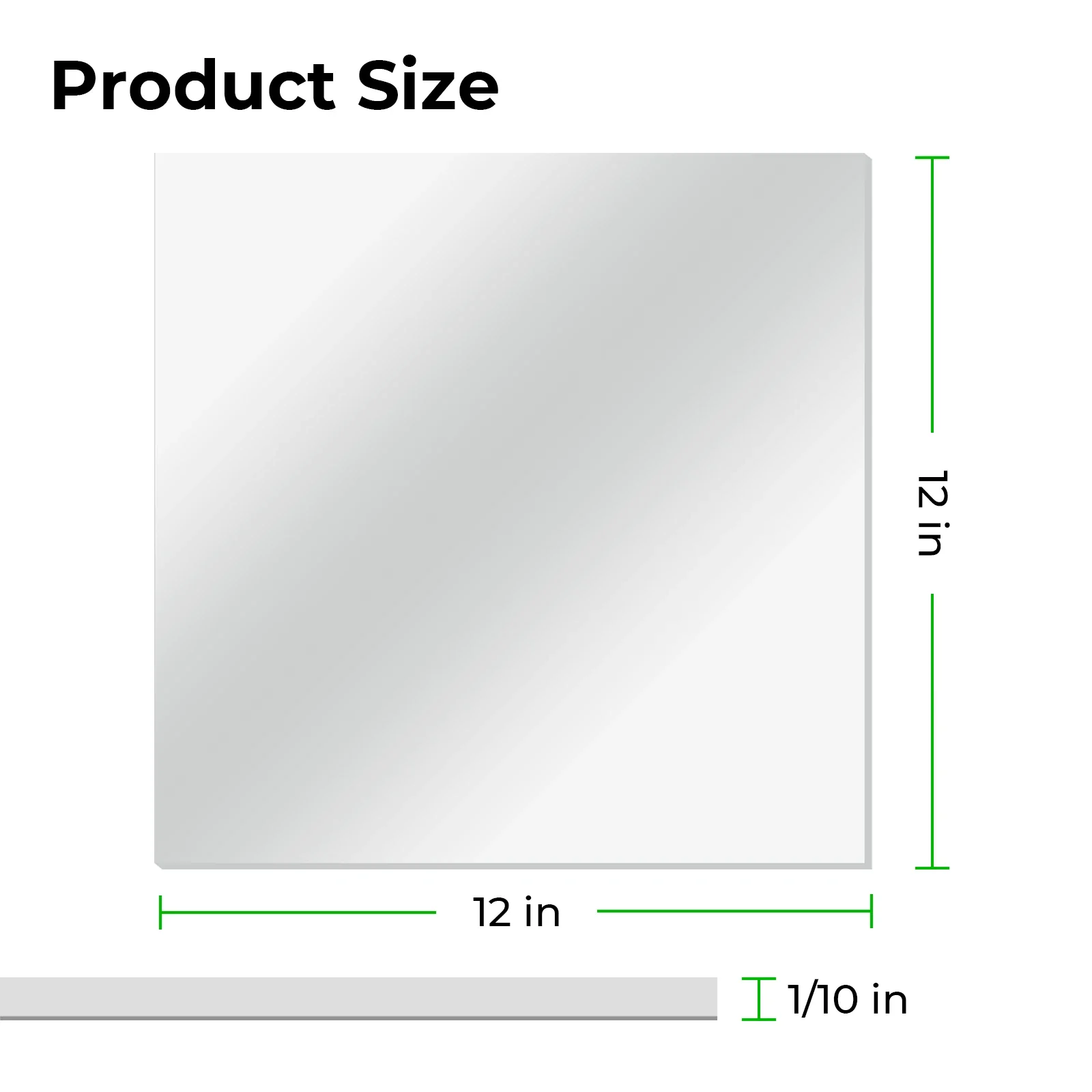 1/10" See-through Mirror Acrylic Sheet Plexiglass (3pcs) - Image 3