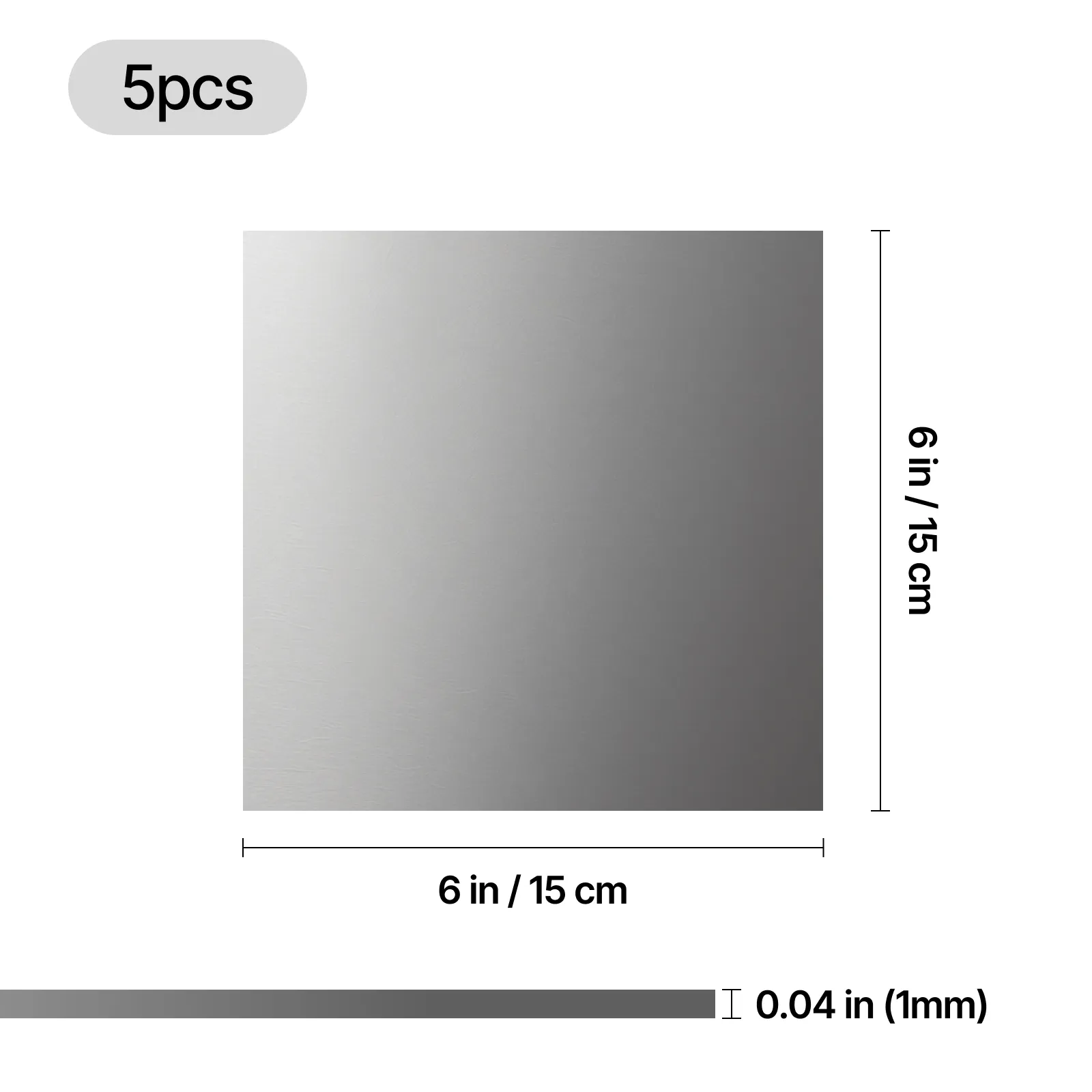 3/64" 18/8 Stainless Steel Sheets (5pcs) - Image 3