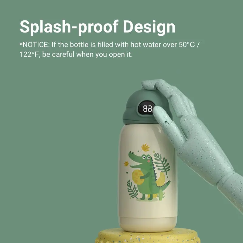 20oz Cute Water Bottle with LED Temperature Display - Image 6
