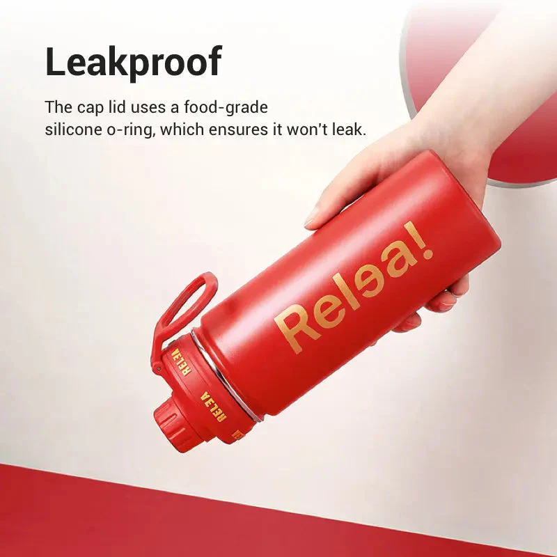 20oz Stainless Steel Water Bottle with Spout Lids - Image 3