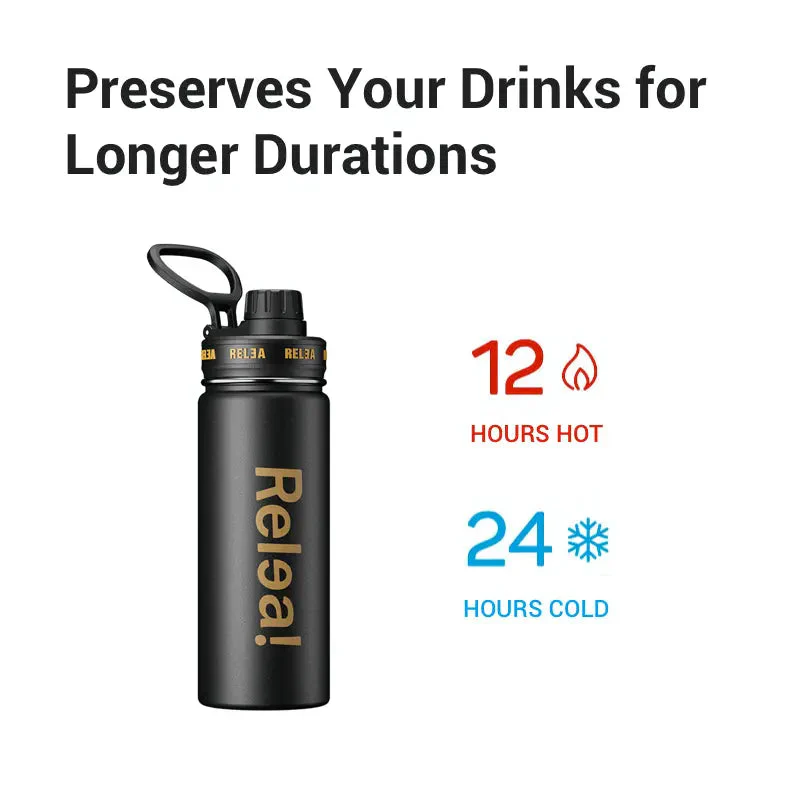 20oz Stainless Steel Water Bottle with Spout Lids - Image 6