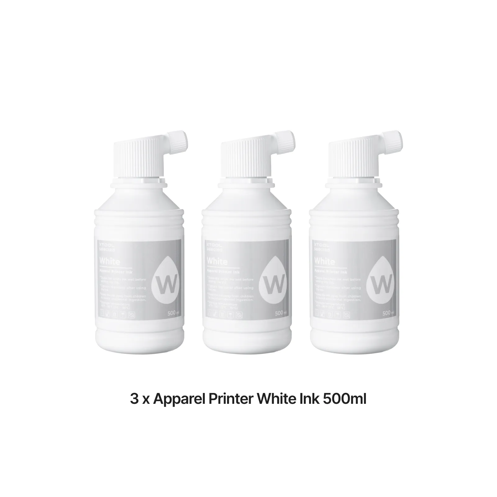 500ml White Apparel Printer Ink (3pcs) - Image 3