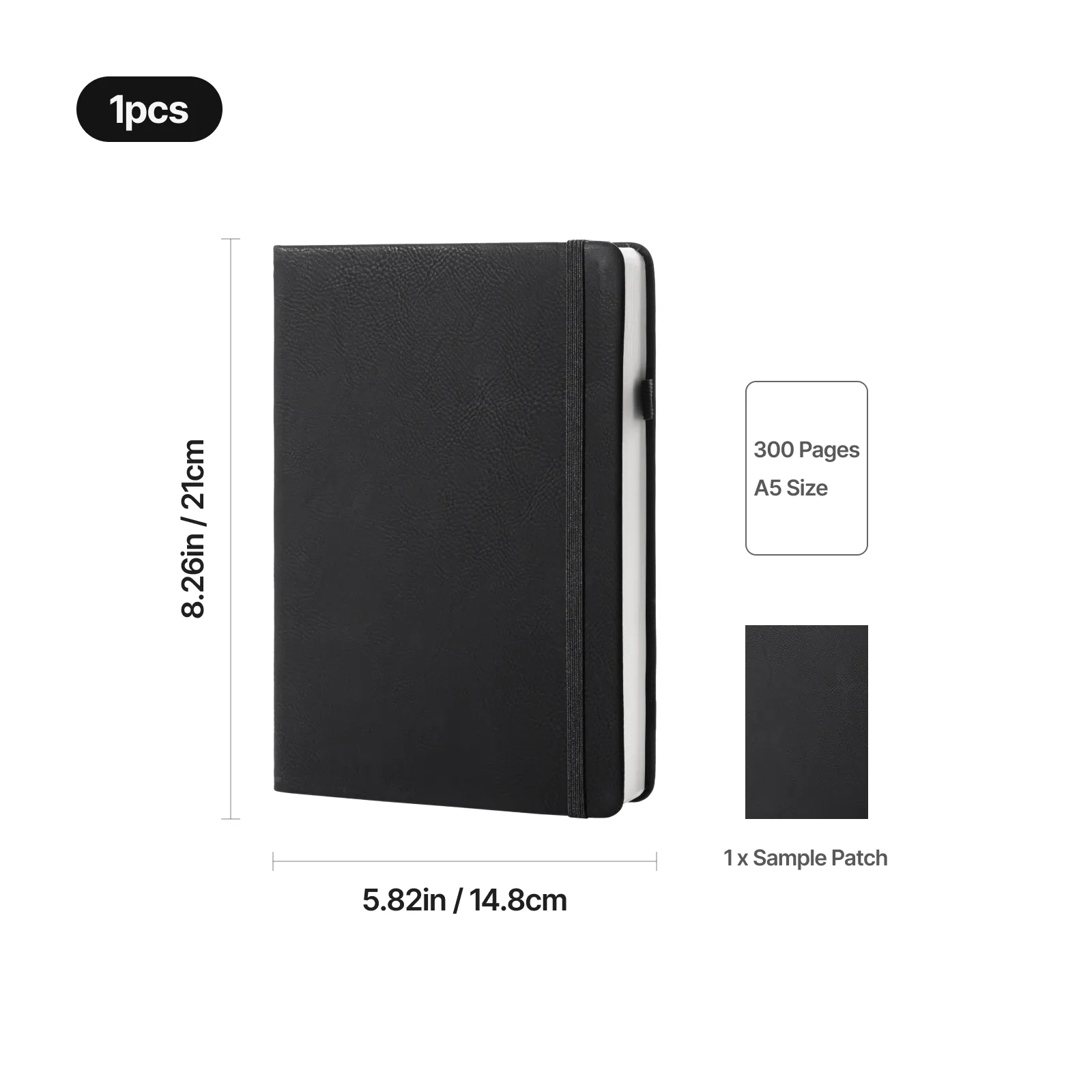 A5 Laserable PU Notebook (300 Pages) - Image 3