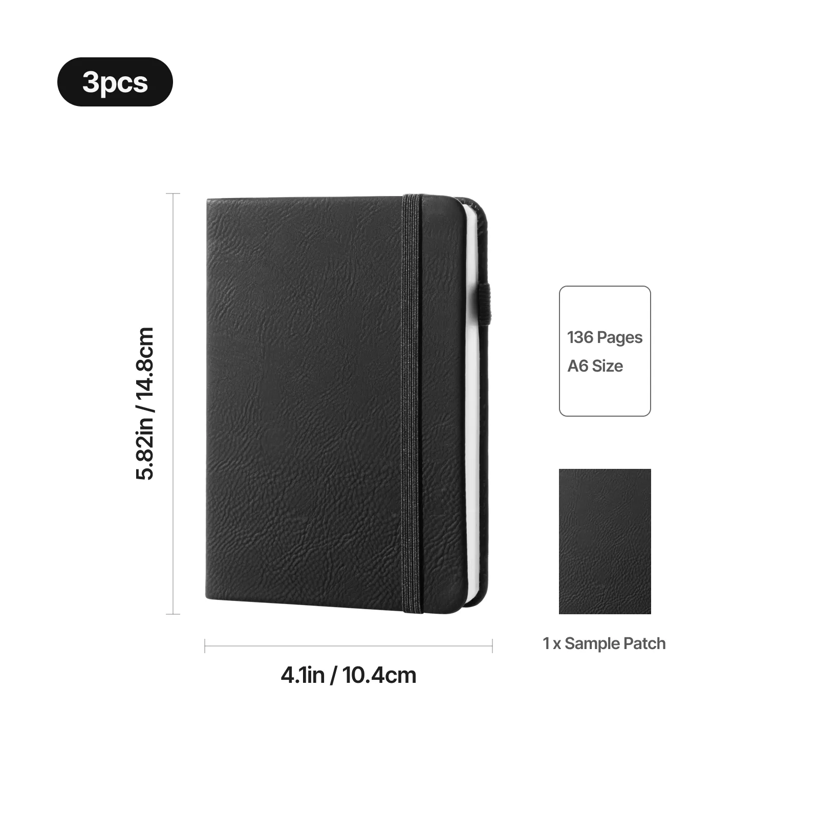 A6 Laserable PU Notebook (3pcs) - Image 3