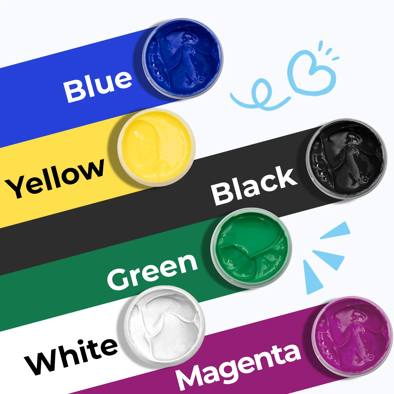 Acrylic Screen Printing Ink Set (6 Colors) - Image 3