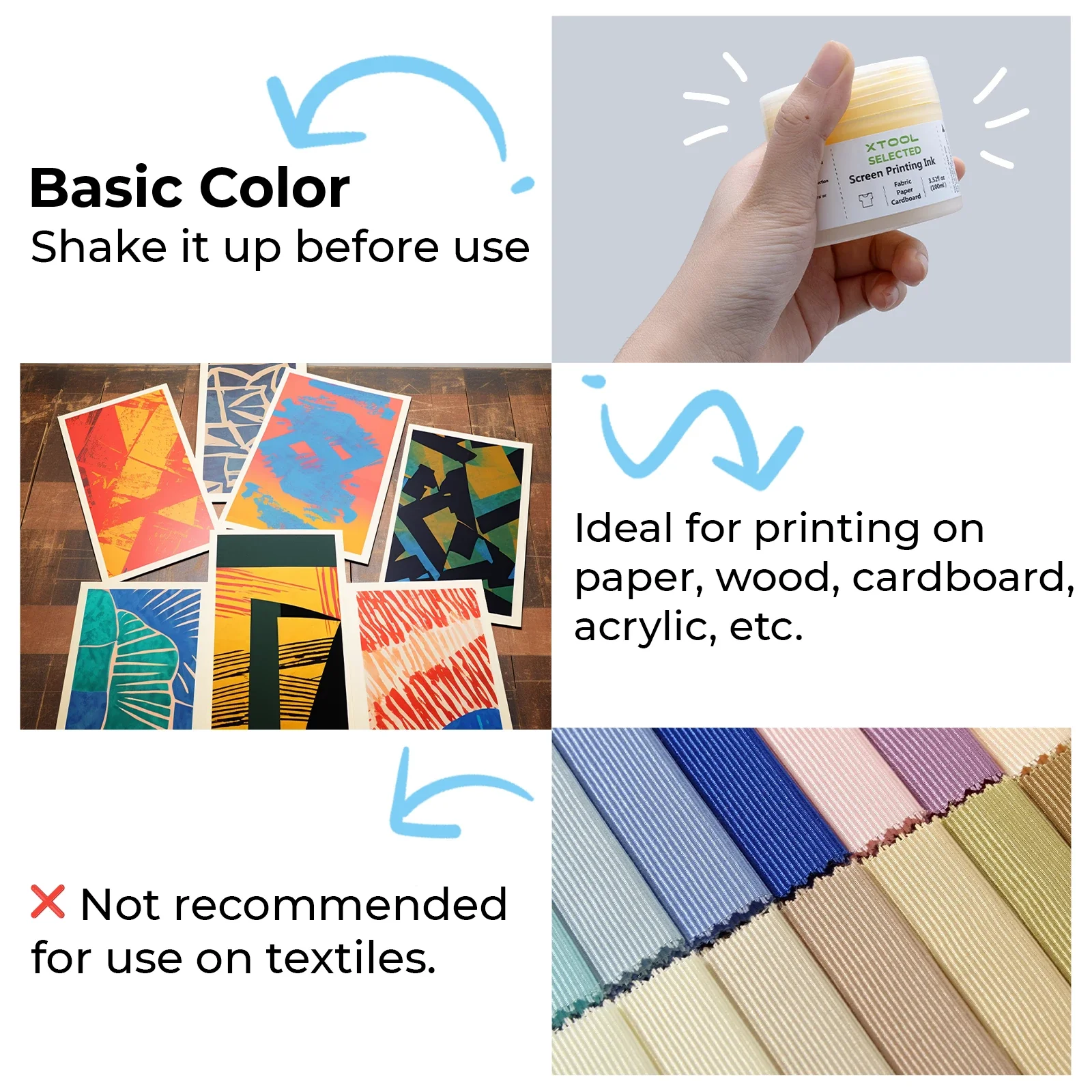 Acrylic Screen Printing Ink Set (6 Colors) - Image 4