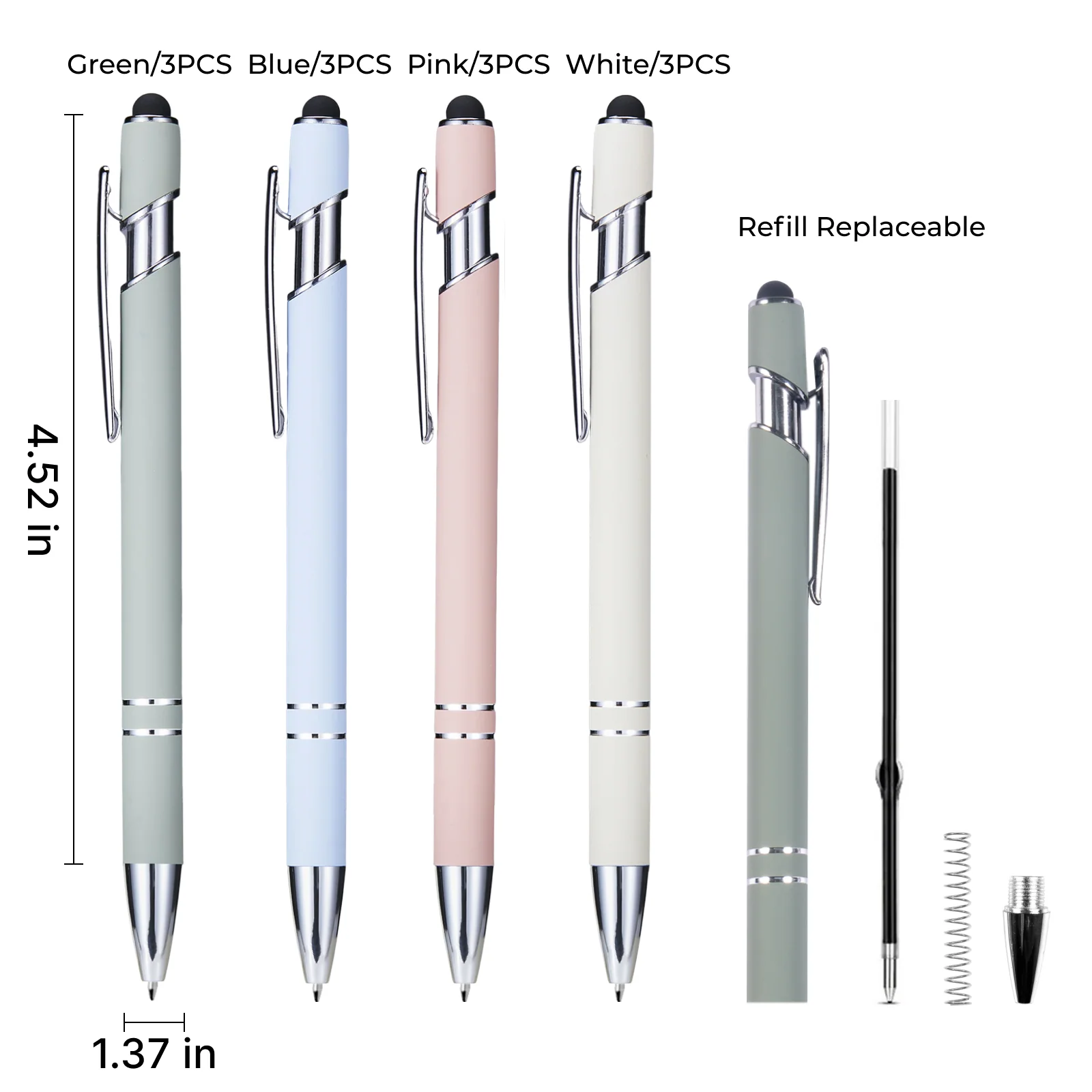 Ballpoint Pens with Stylus (12pcs) - Image 12