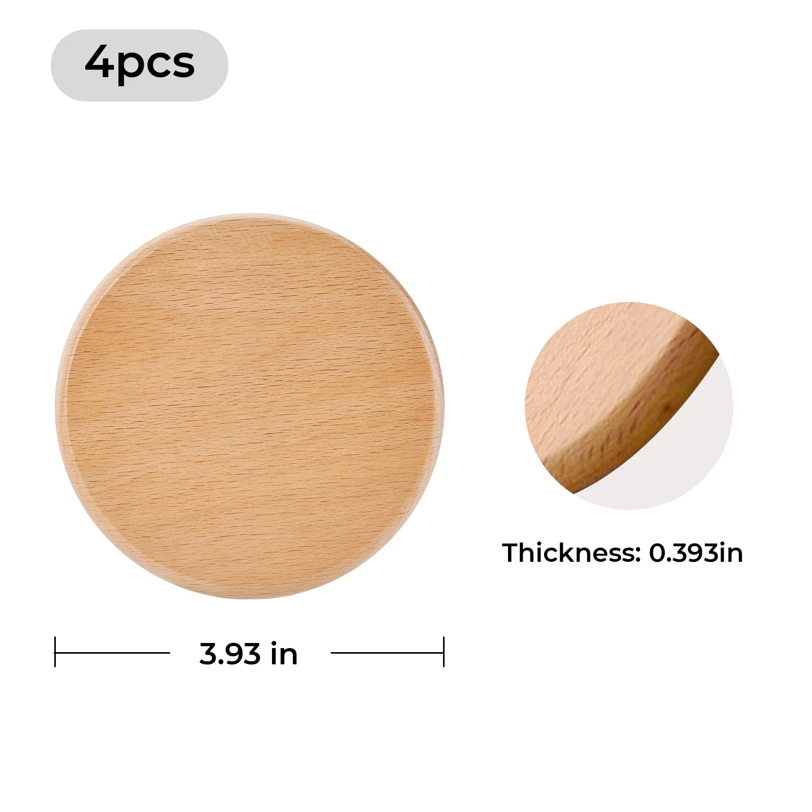 Beechwood Coasters (4pcs) - Image 3