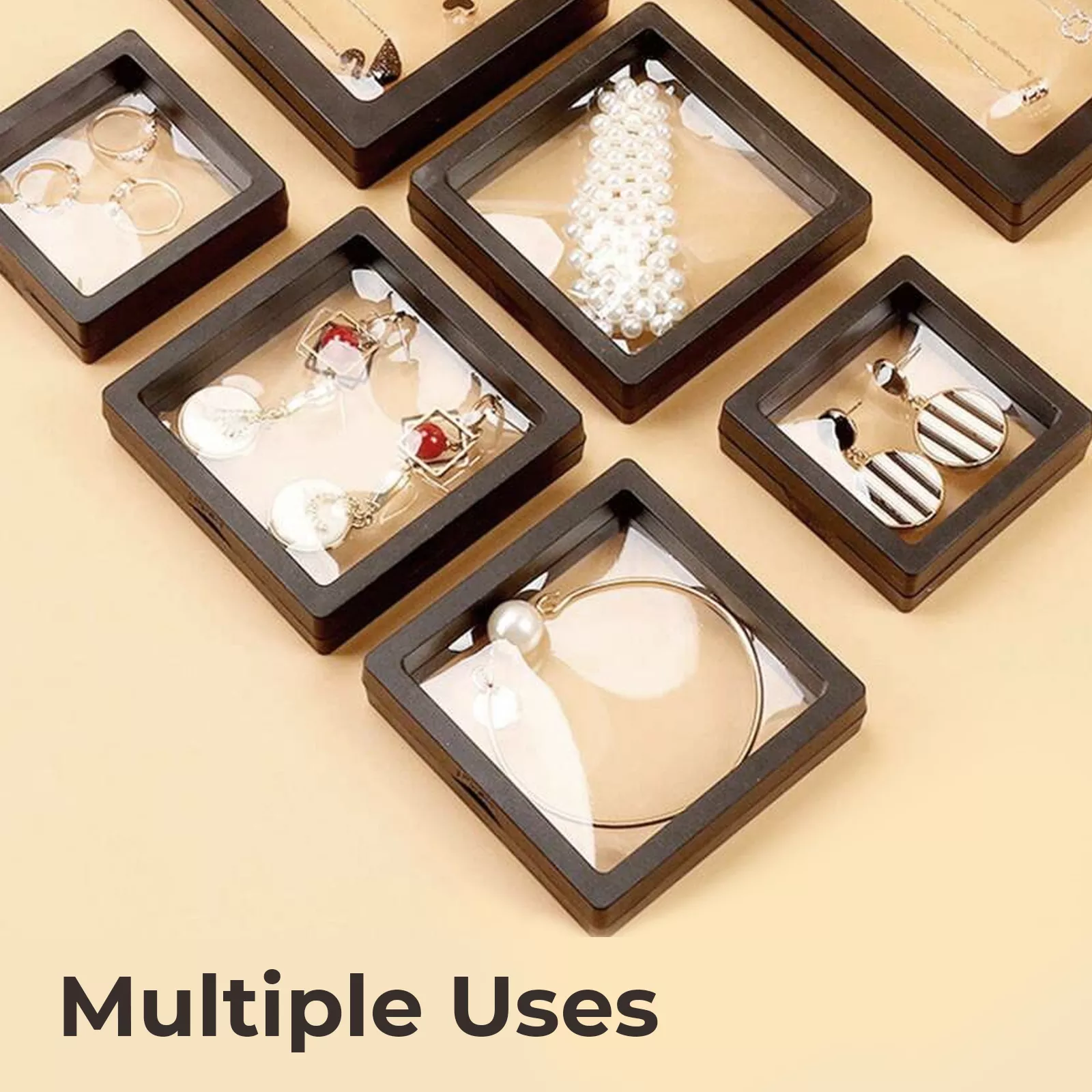 Black Floating Frame with Stand (10pcs) - Image 3
