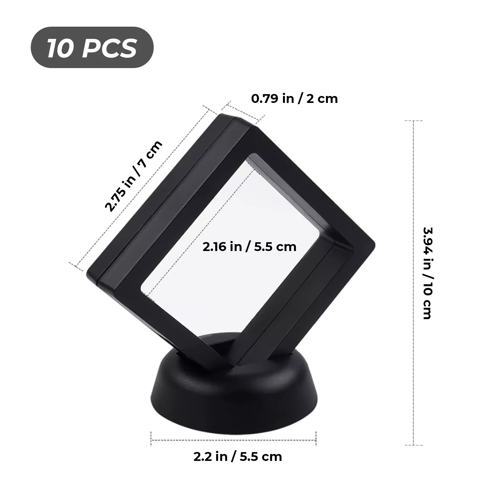 Black Floating Frame with Stand (10pcs) - Image 9