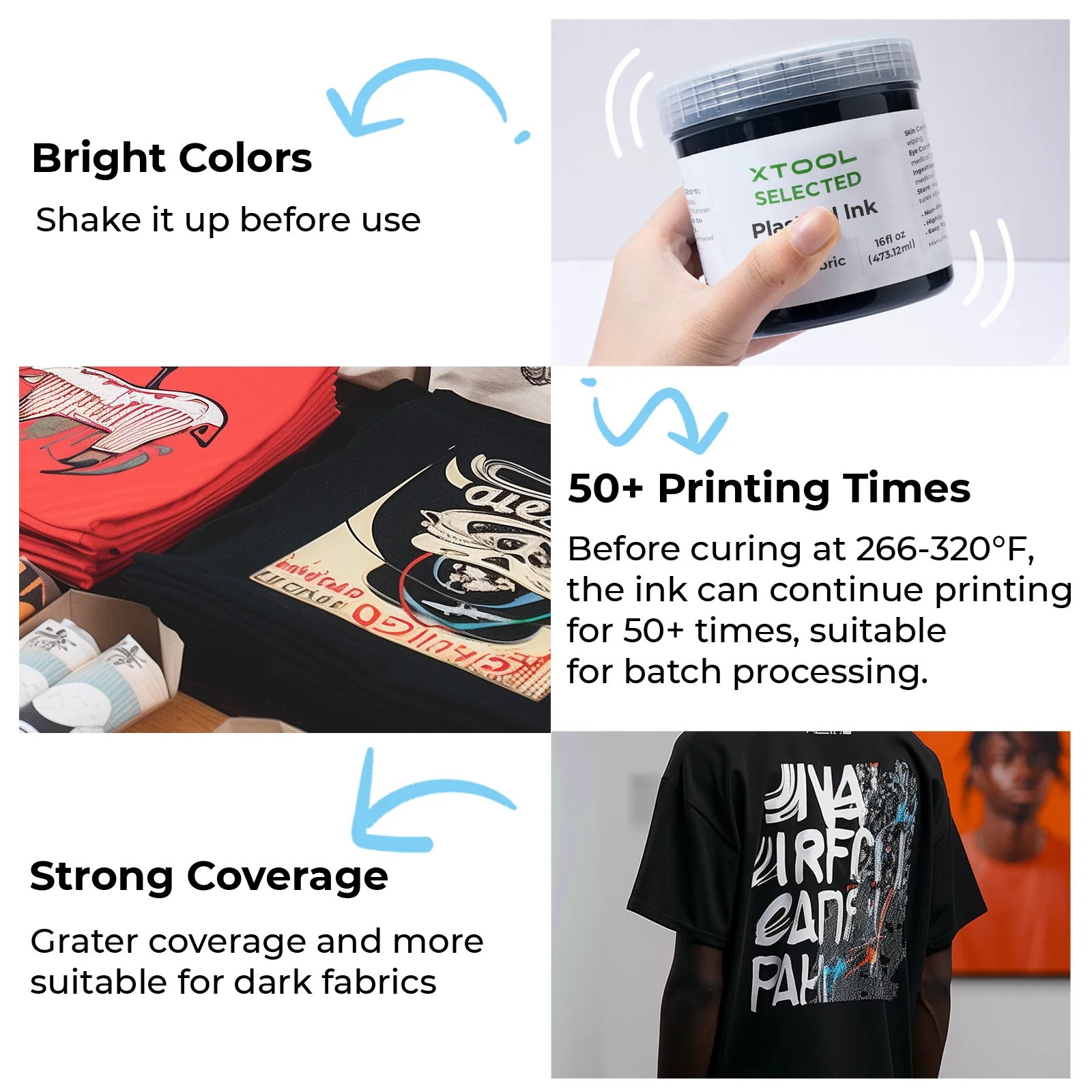 Plastisol Ink for Screen Printing Fabric (16oz) - Image 4