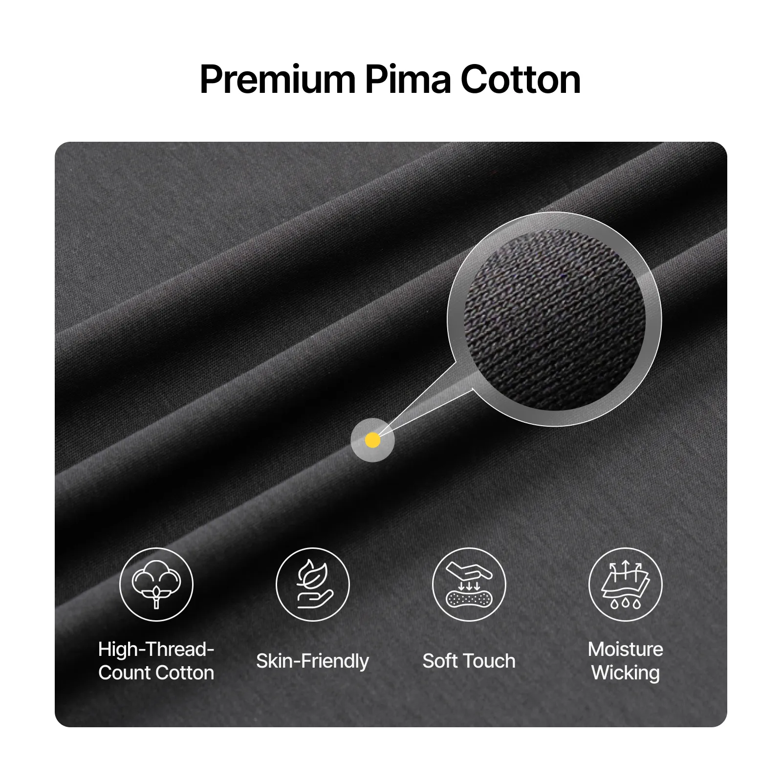 Black Stain-Resistant Pima Cotton T-Shirt - Image 5