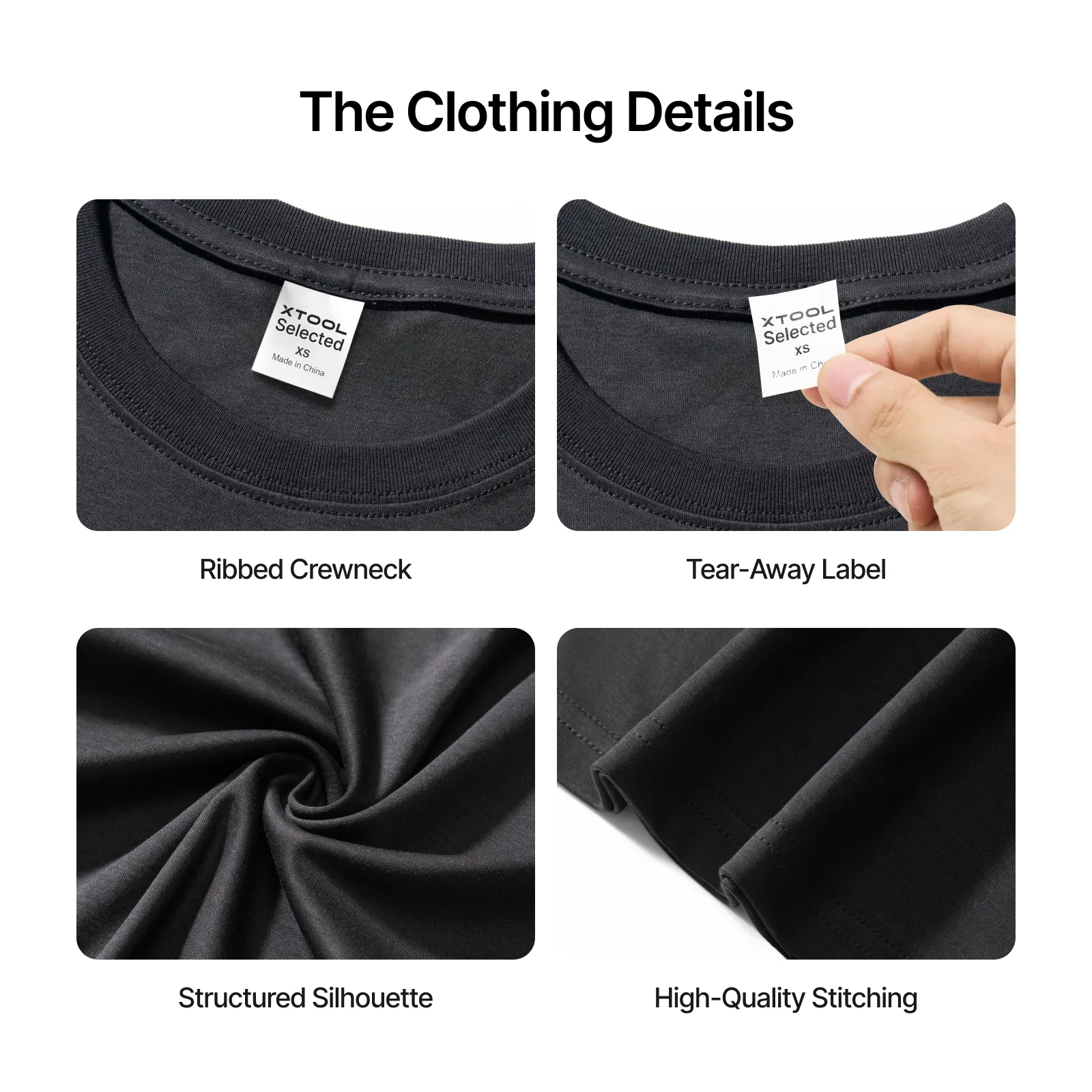 Black Stain-Resistant Pima Cotton T-Shirt - Image 7
