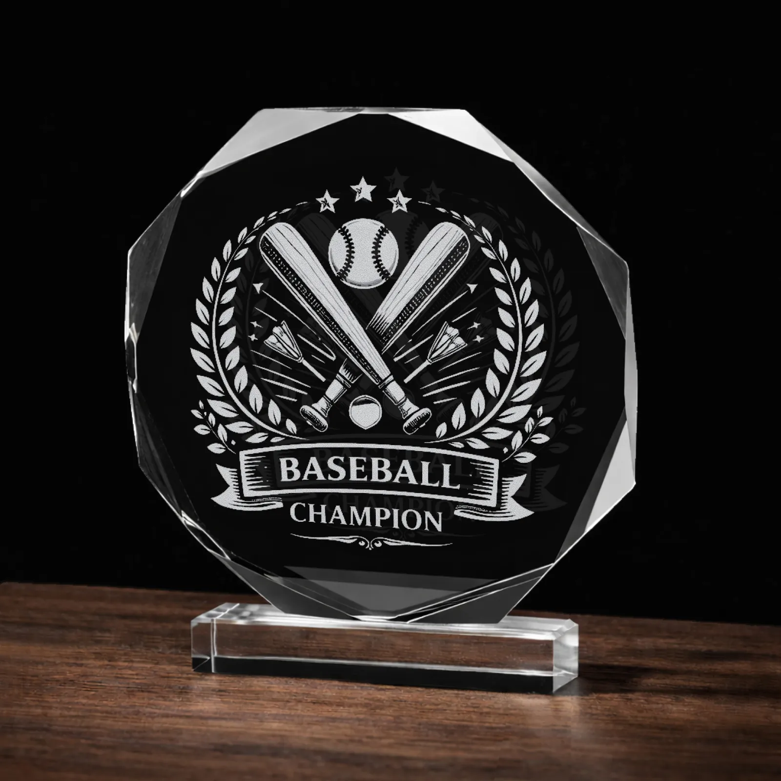 Blank Octagonal Acrylic Award Trophy (1pcs) - Image 2