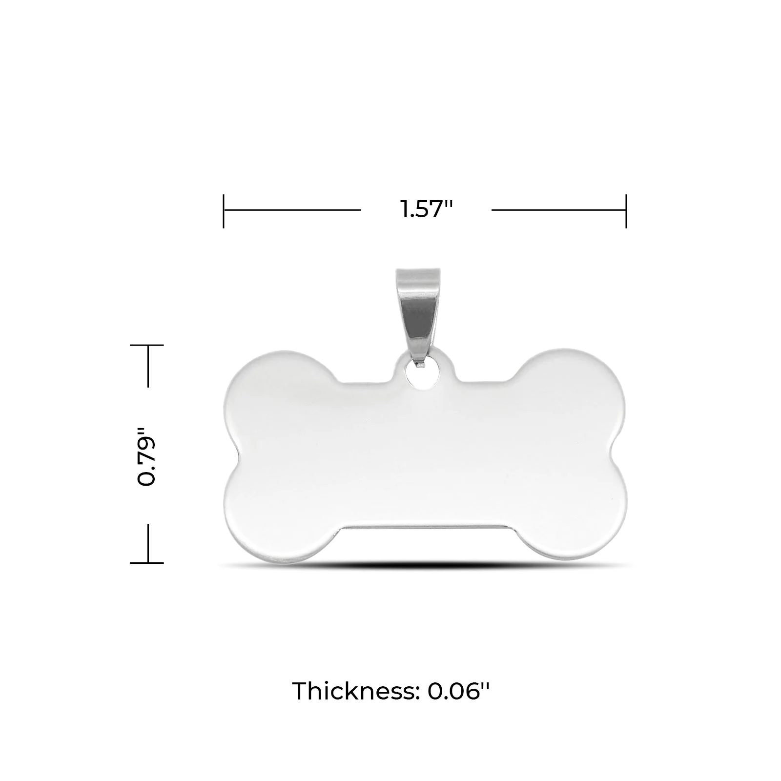 Bone Stainless Steel Dog Tag for Laser Engraving (10pcs) - Image 3