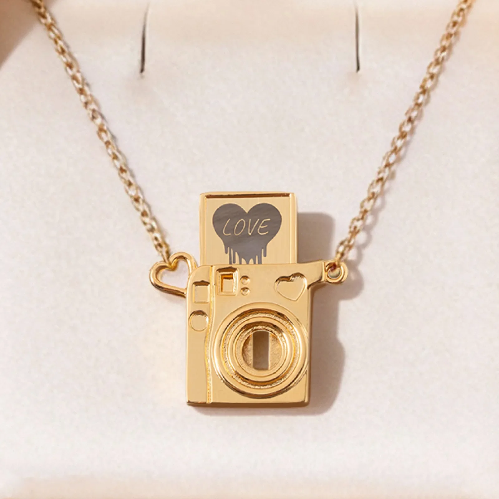 Brass Camera Photo Necklace (3pcs) - Image 2