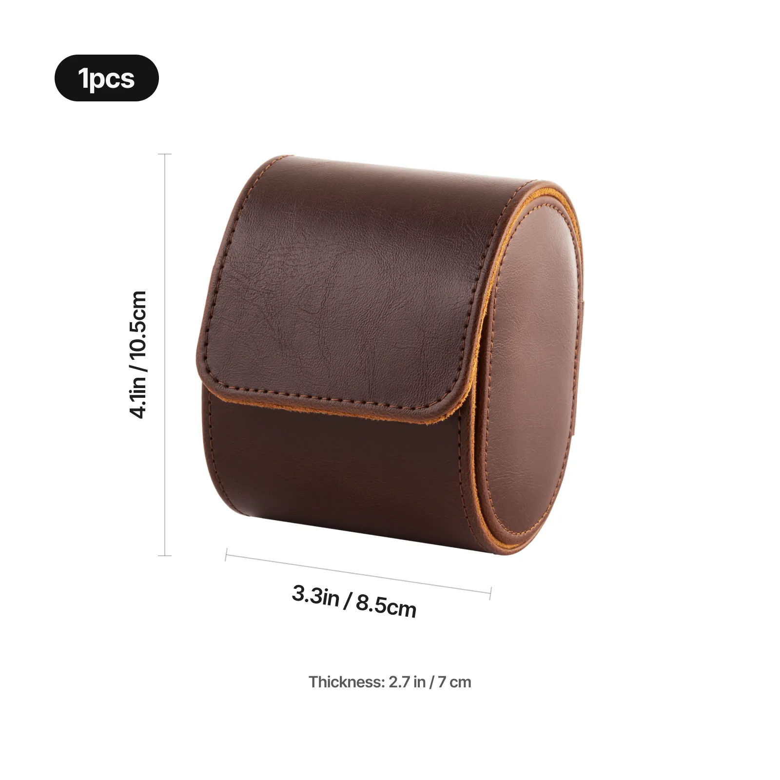 Brown Leather Watch Box (1pcs) - Image 3