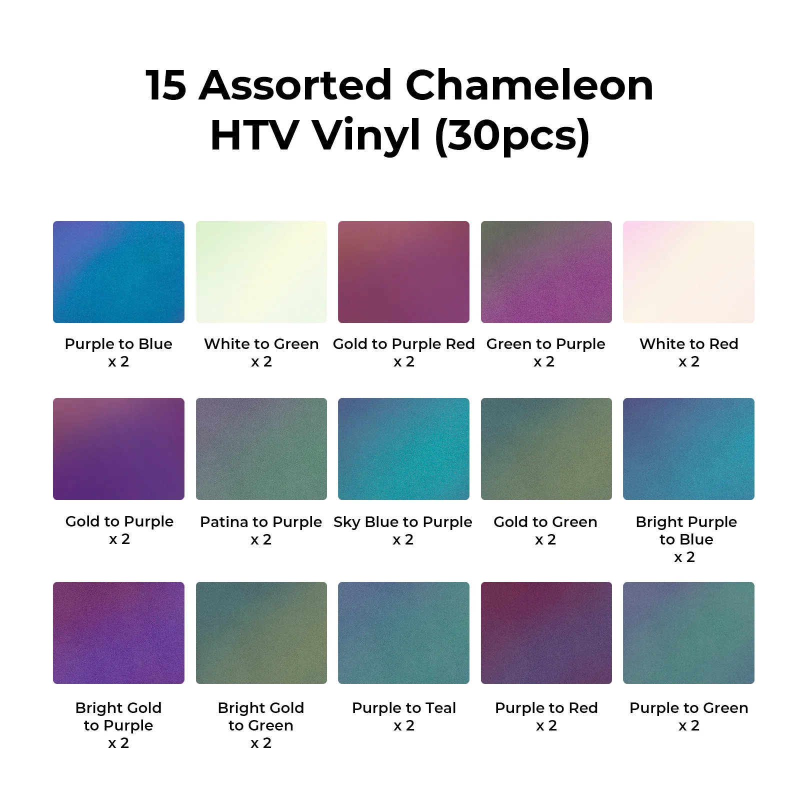 Chameleon PU Heat Transfer Vinyl (30pcs) - Image 4
