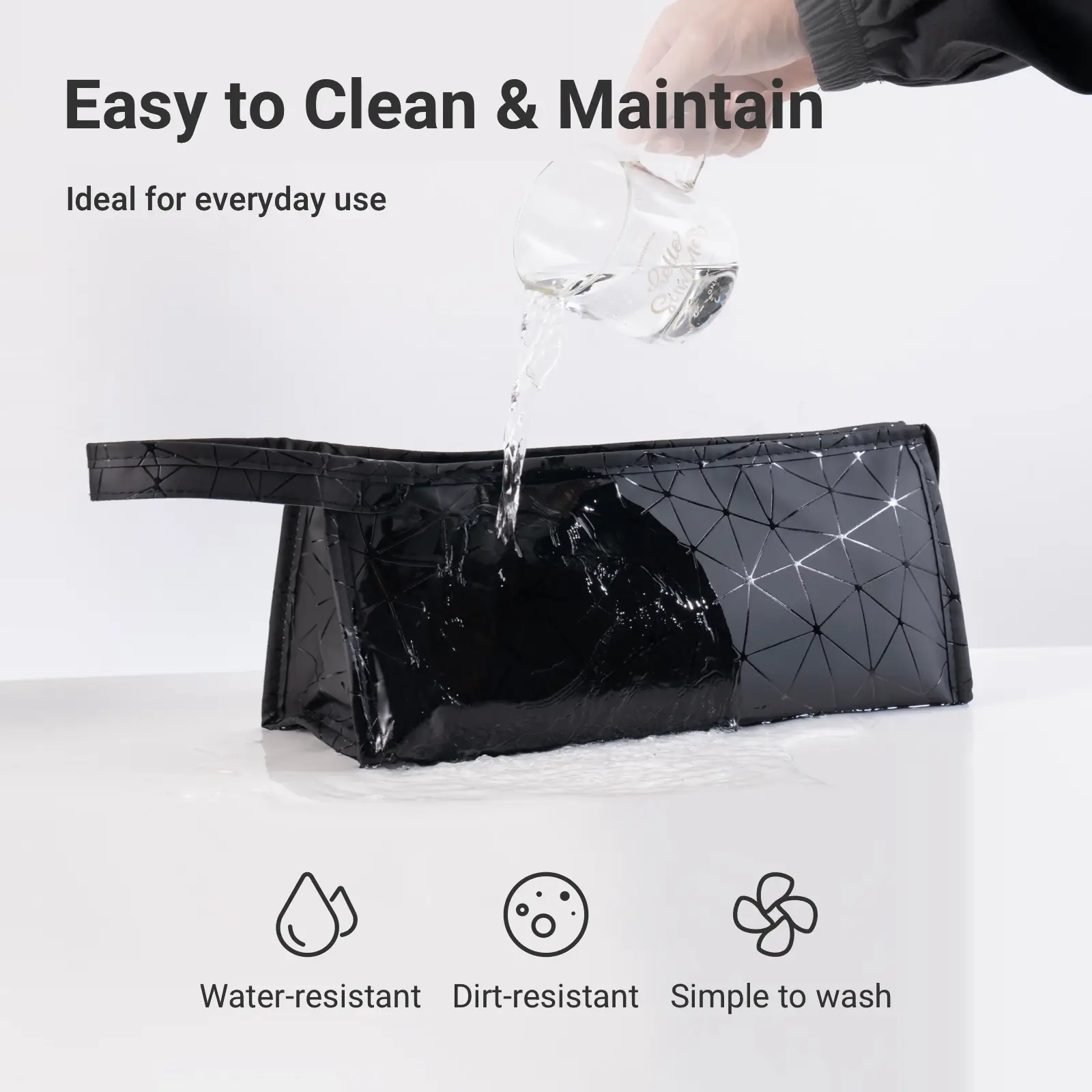 Geometric Pattern Portable Hair Dryer Bag for Travel - Image 6