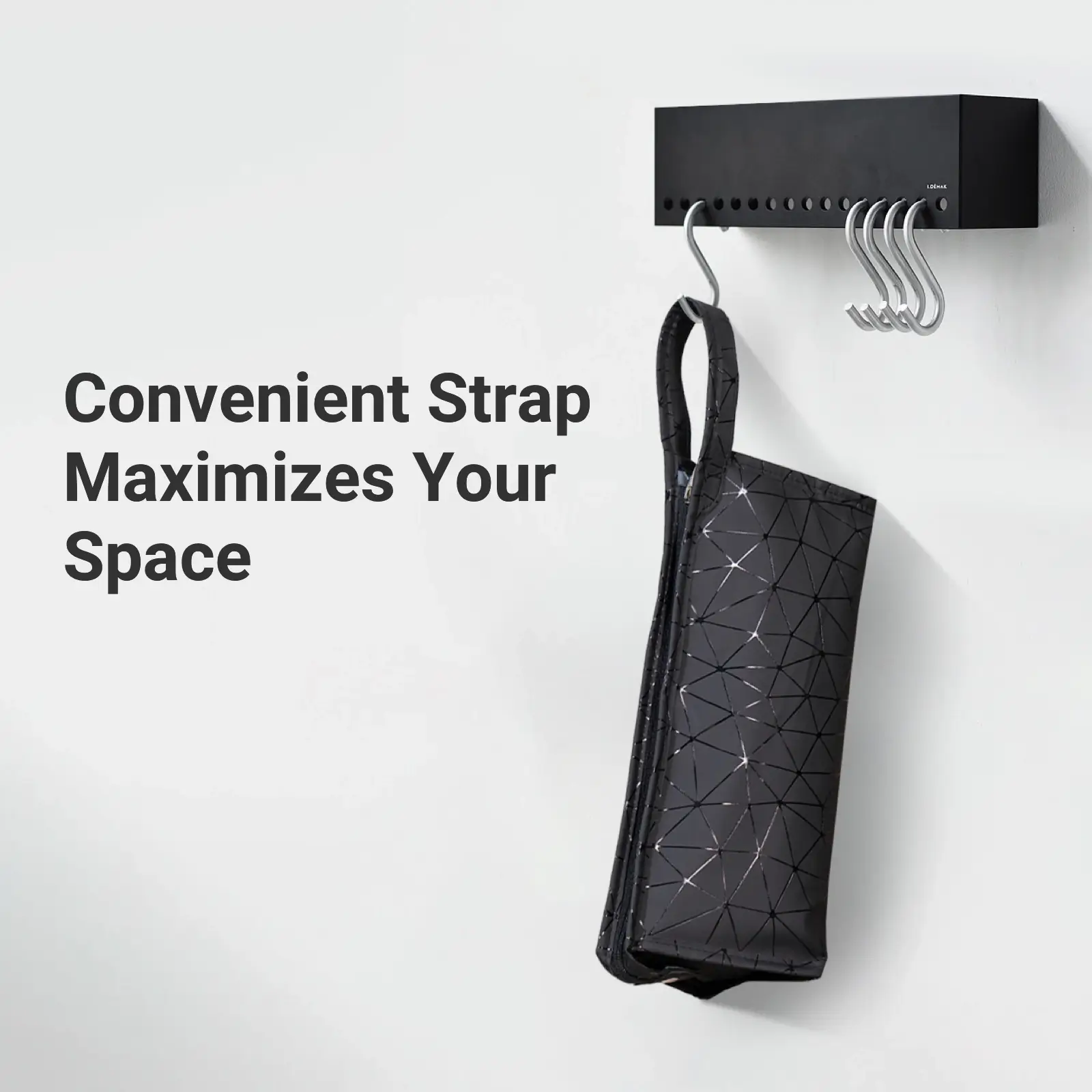 Geometric Pattern Portable Hair Dryer Bag for Travel - Image 7