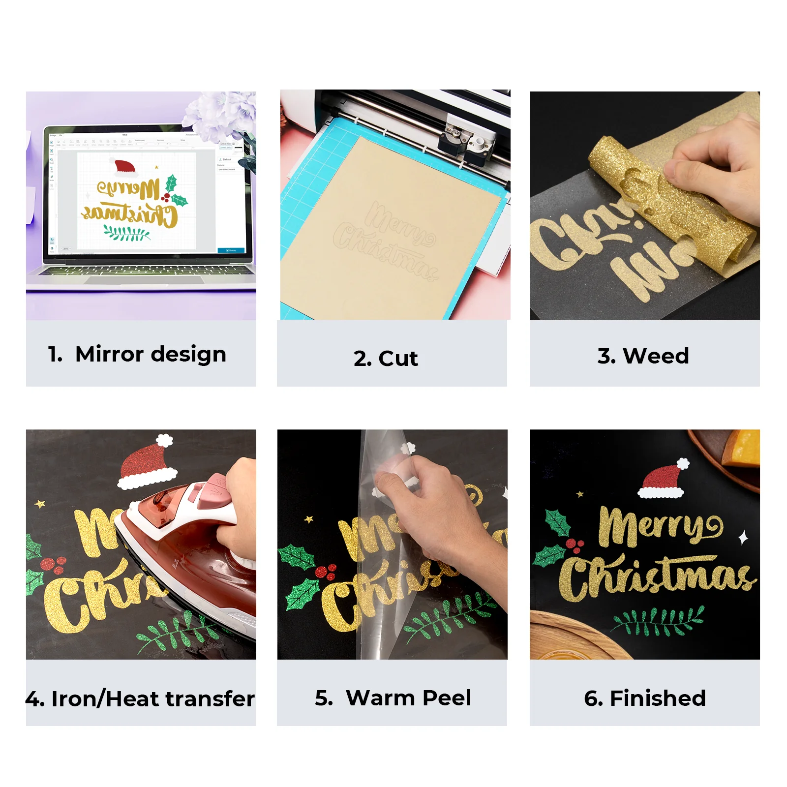 Glitter Heat Transfer Vinyl (16pcs) - Image 6