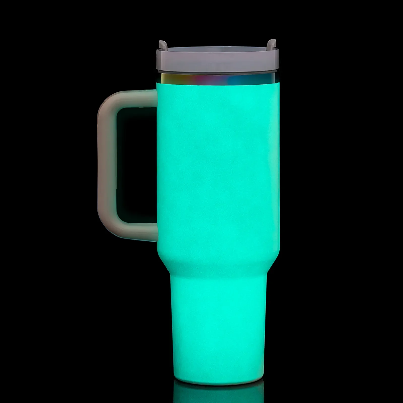 40oz Glow in the Dark Stainless Steel Tumbler with Handle - Image 14