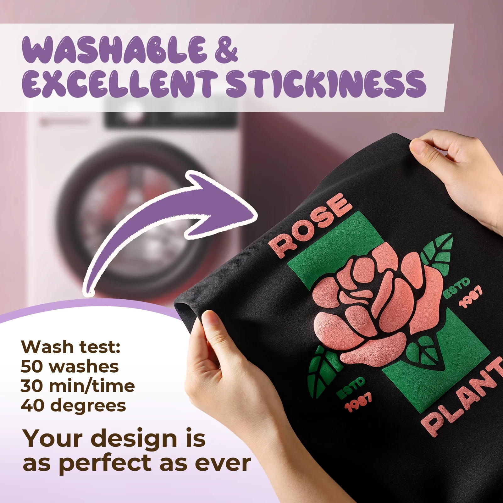 Green 3D Puff Heat Transfer Vinyl Roll - Image 5