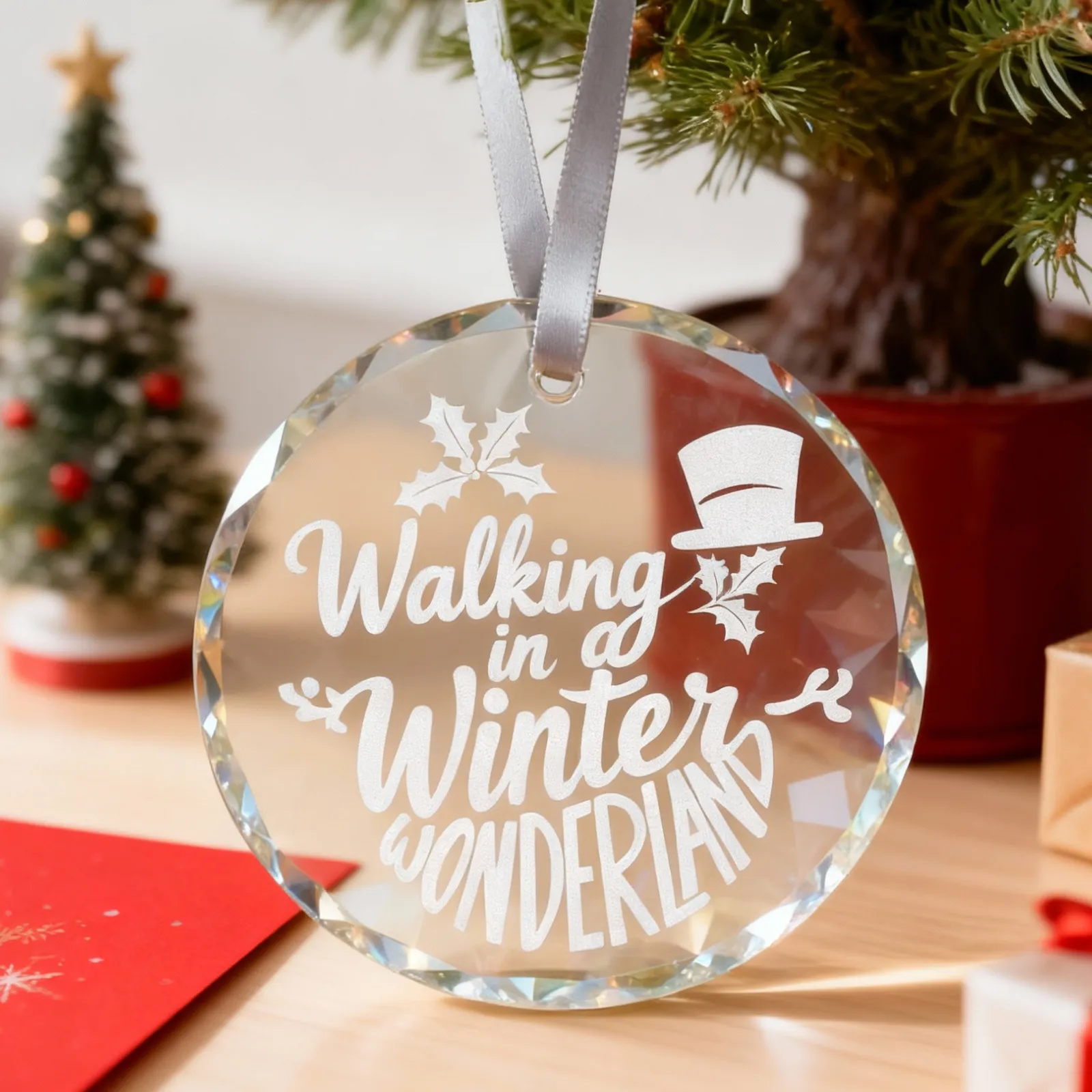 K5 Crystal Faceted Round Ornament (3pcs) - Image 4