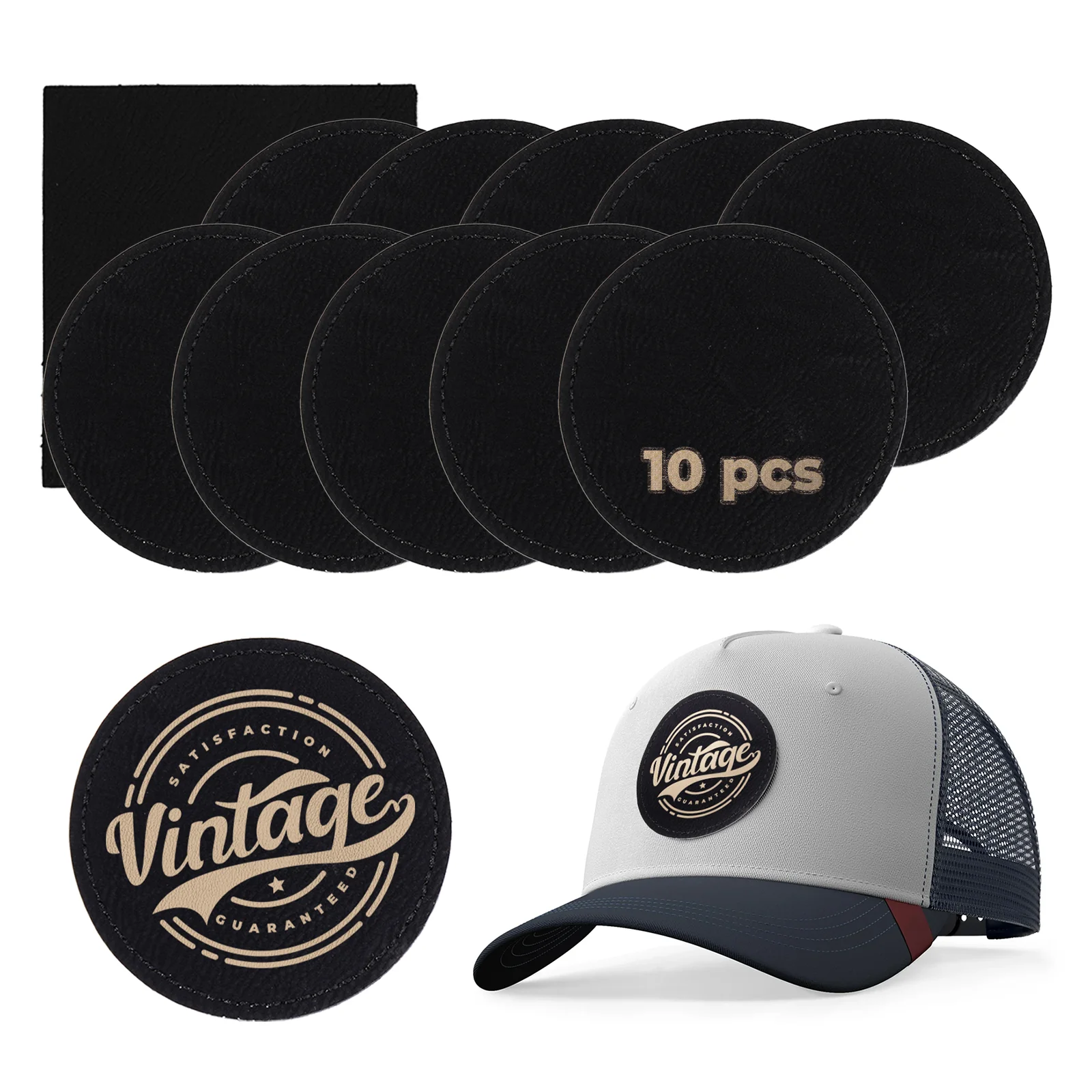 Round Laserable PU Iron-on Patch (10pcs) - Image 10