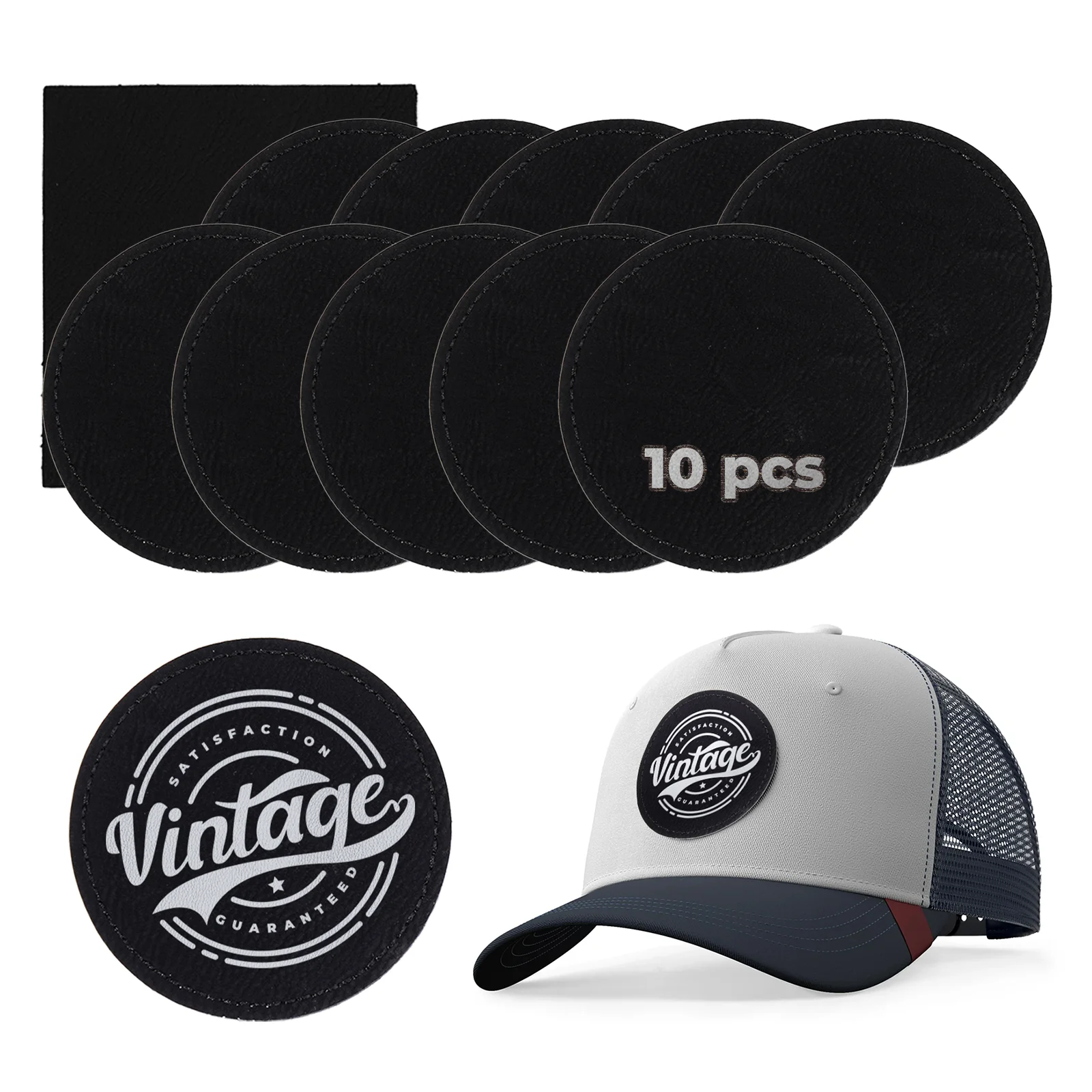 Round Laserable PU Iron-on Patch (10pcs) - Image 12