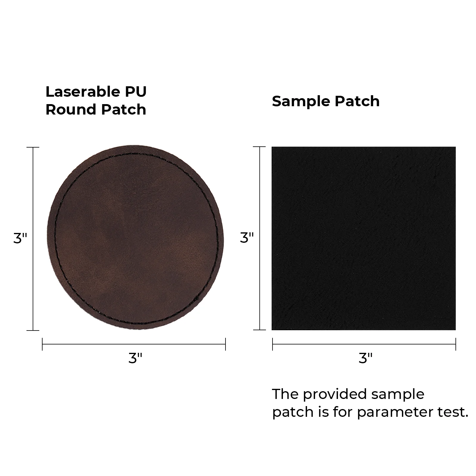 Round Laserable PU Iron-on Patch (10pcs) - Image 15