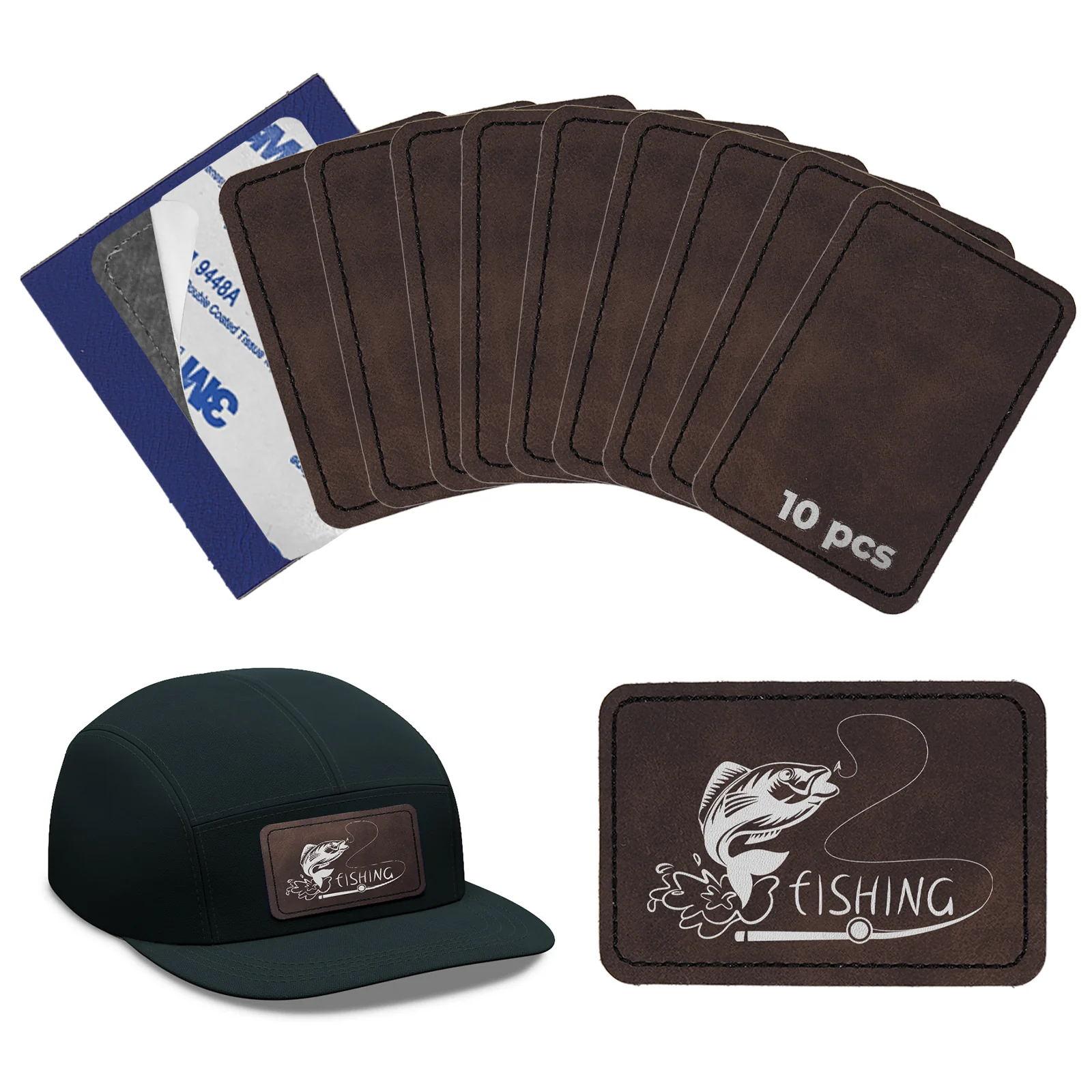 Laserable PU Rectangular Patch (10pcs) - Image 13
