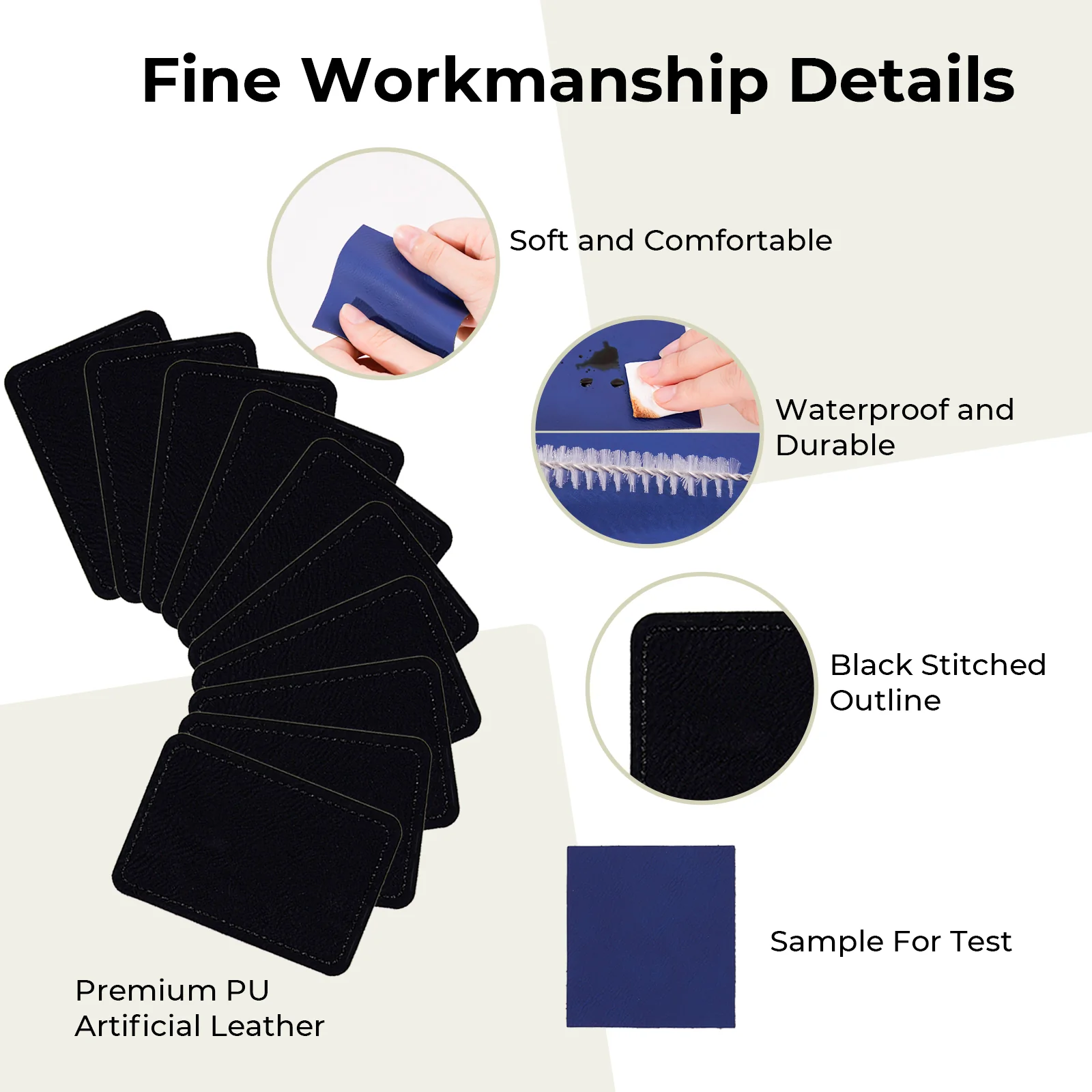 Laserable PU Rectangular Patch (10pcs) - Image 16
