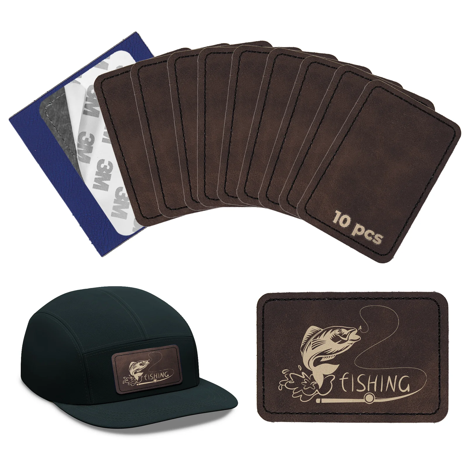 Laserable PU Rectangular Patch (10pcs) - Image 18