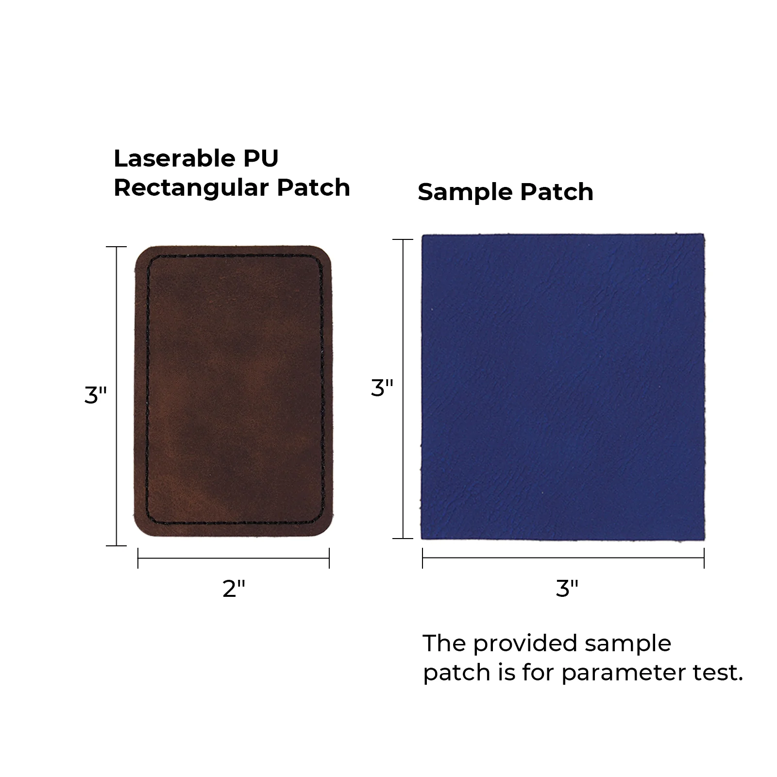 Laserable PU Rectangular Patch (10pcs) - Image 19