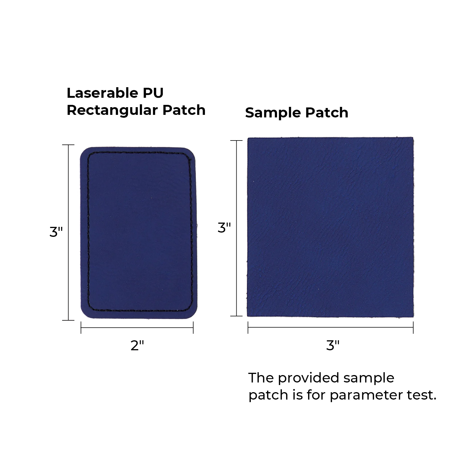 Laserable PU Rectangular Patch (10pcs) - Image 20